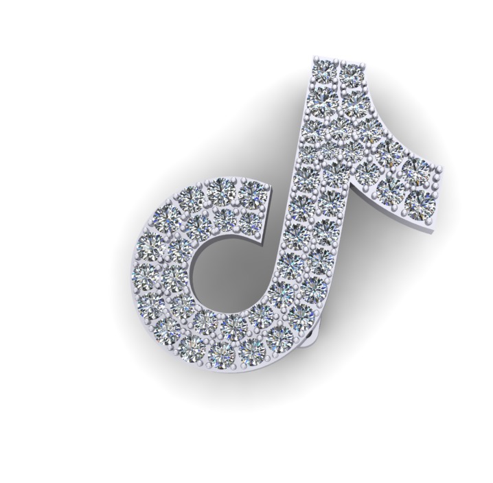 Tiktok safety pin 3D print model_3