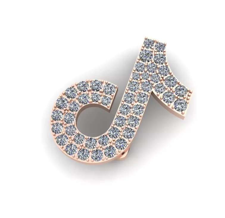 Tiktok safety pin 3D print model_0