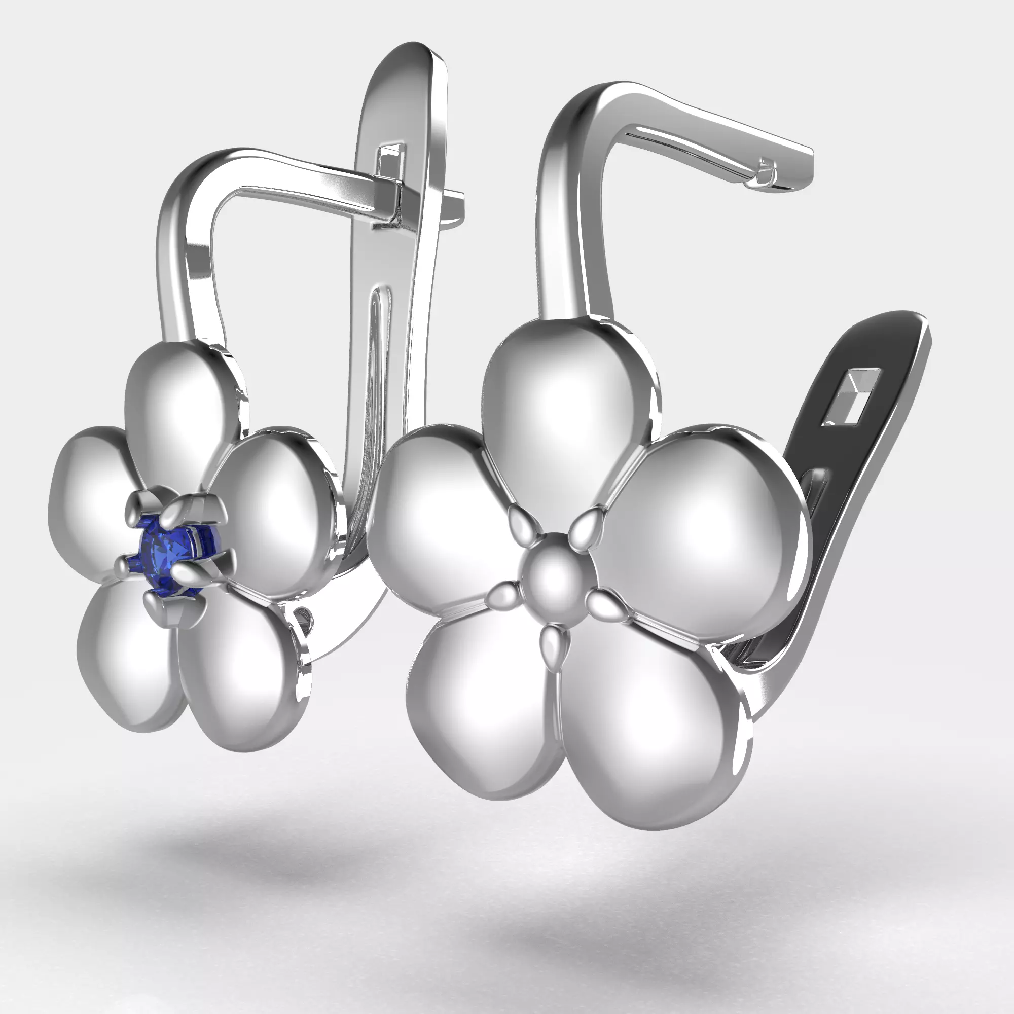 Jewelry two FLOWER earrings - Printable STL 3D print model