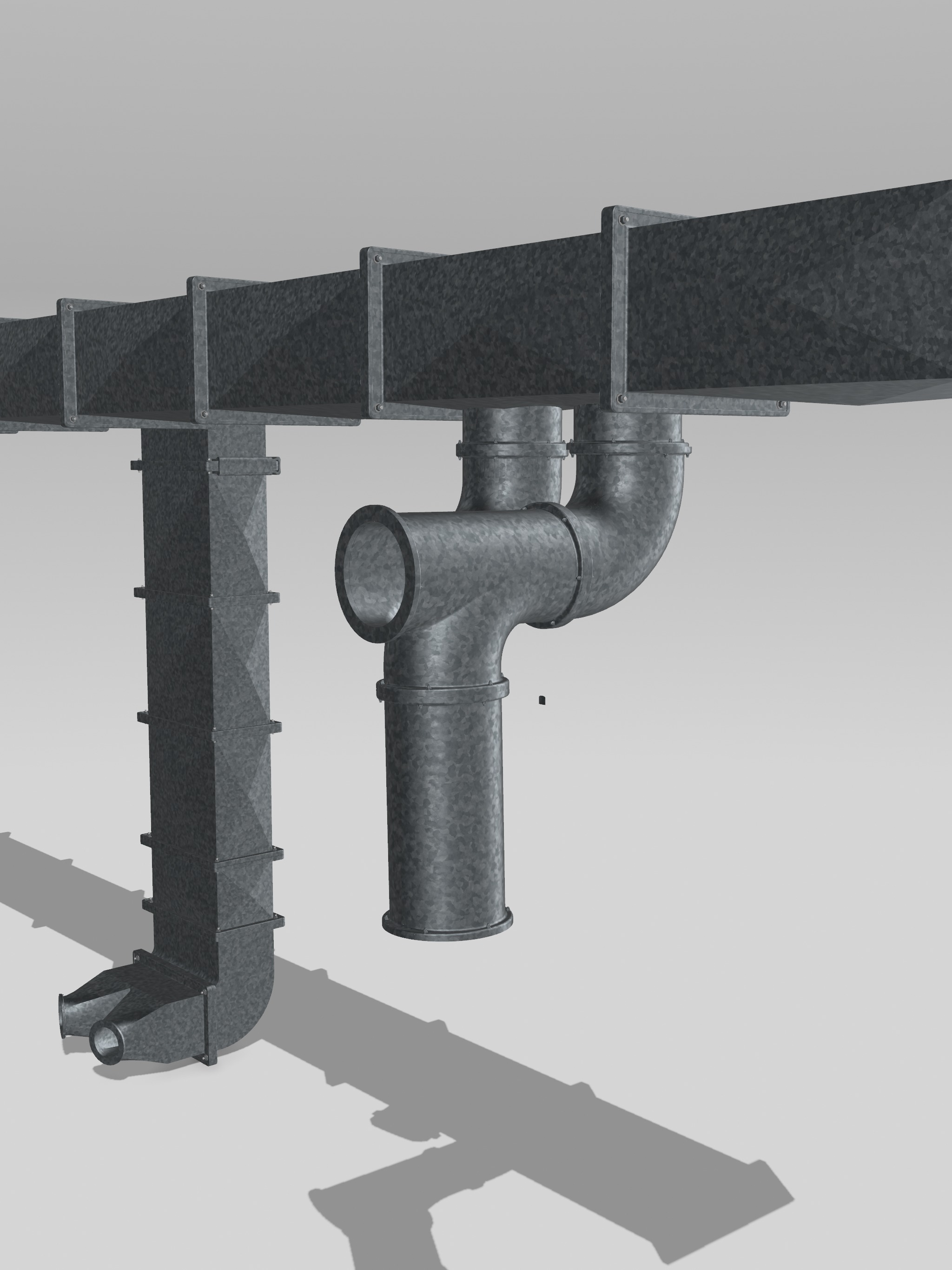 Modular HVAC ventilation system 4 Diorama 3D print model_1
