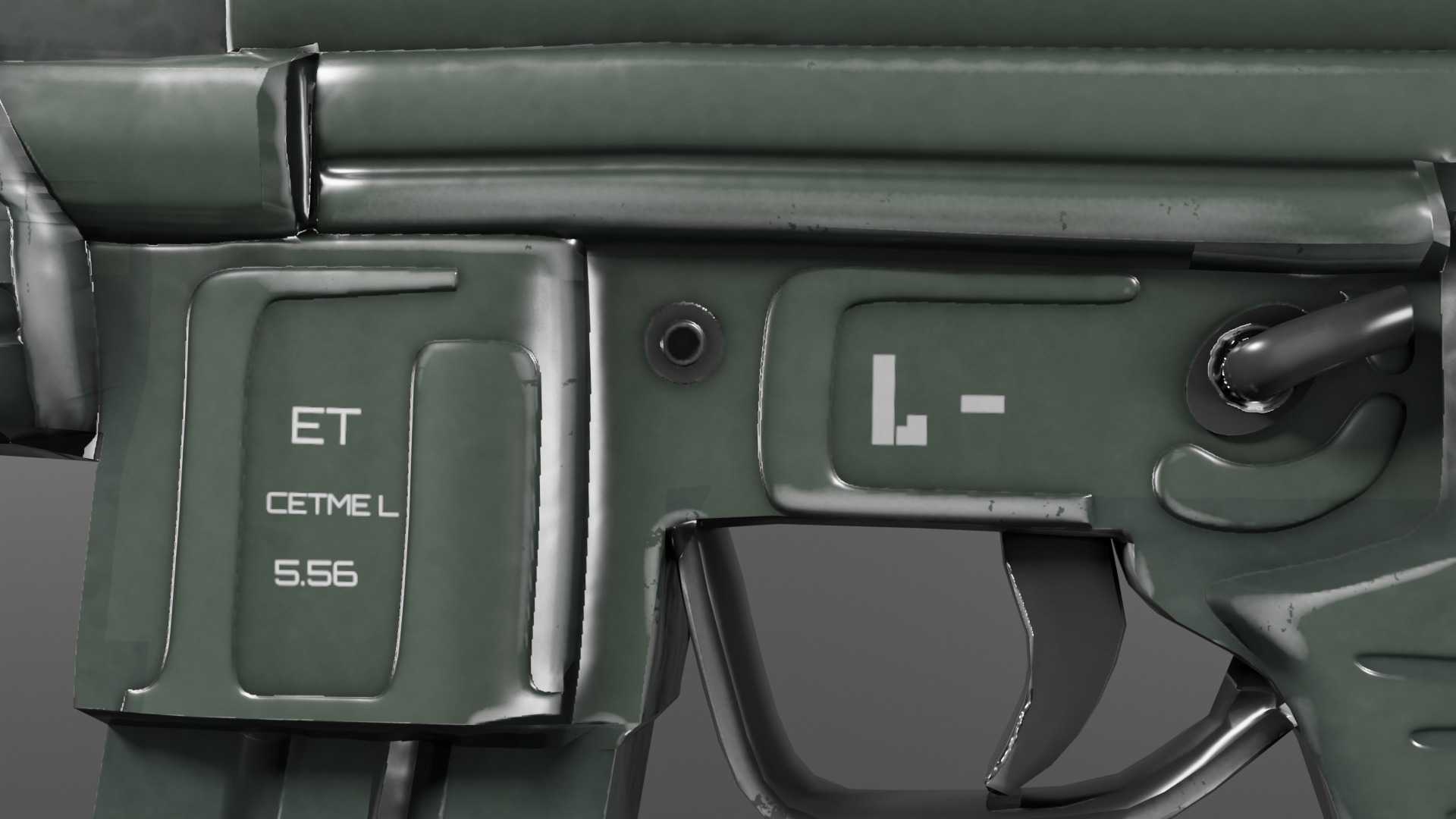 Assault rifle Cetme L Low-poly 3D model_4