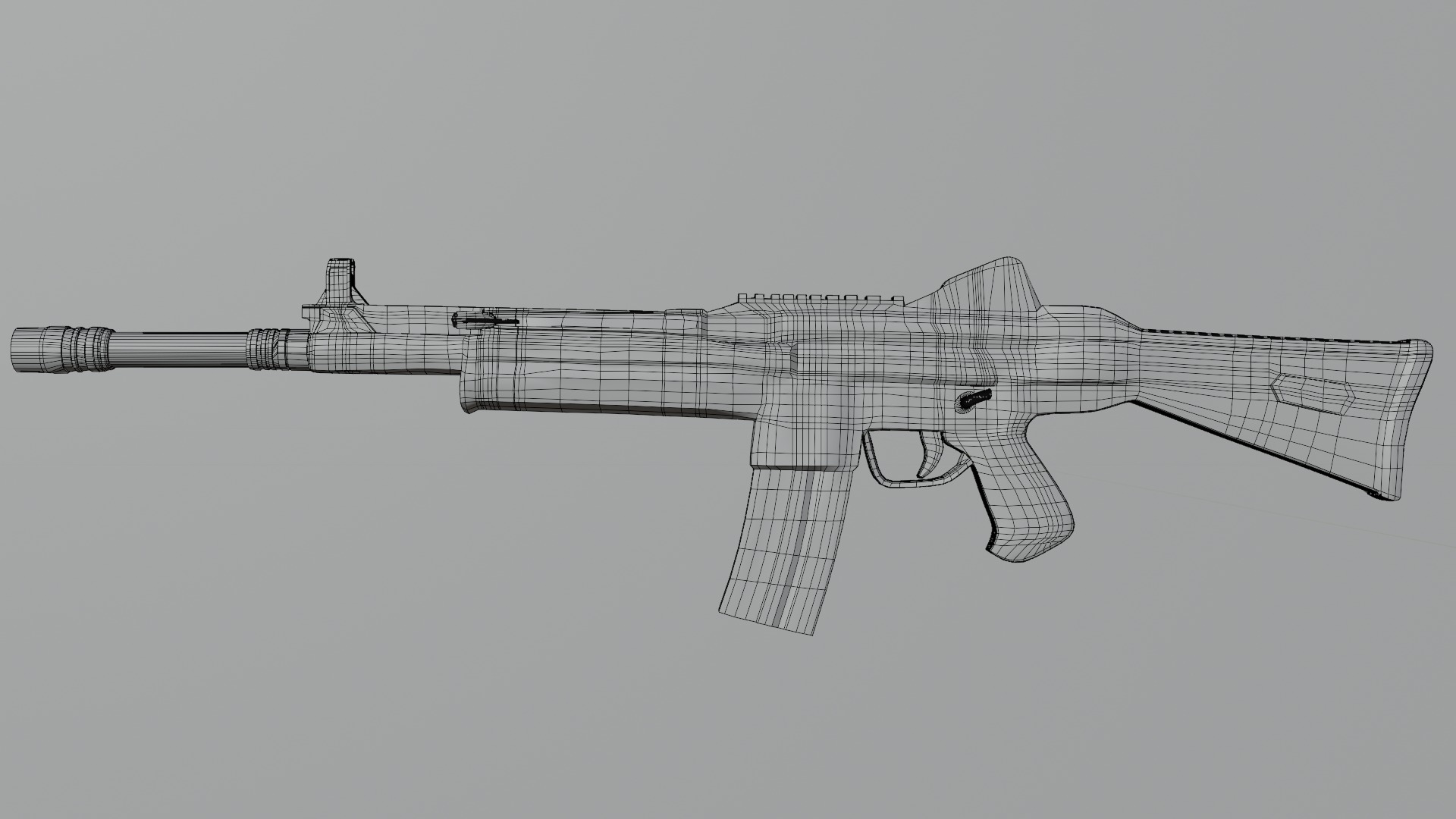 Assault rifle Cetme L Low-poly 3D model_8