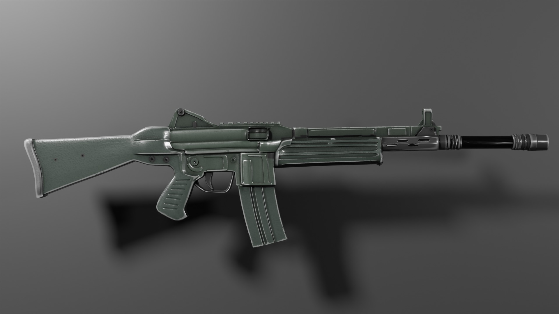 Assault rifle Cetme L Low-poly 3D model_2