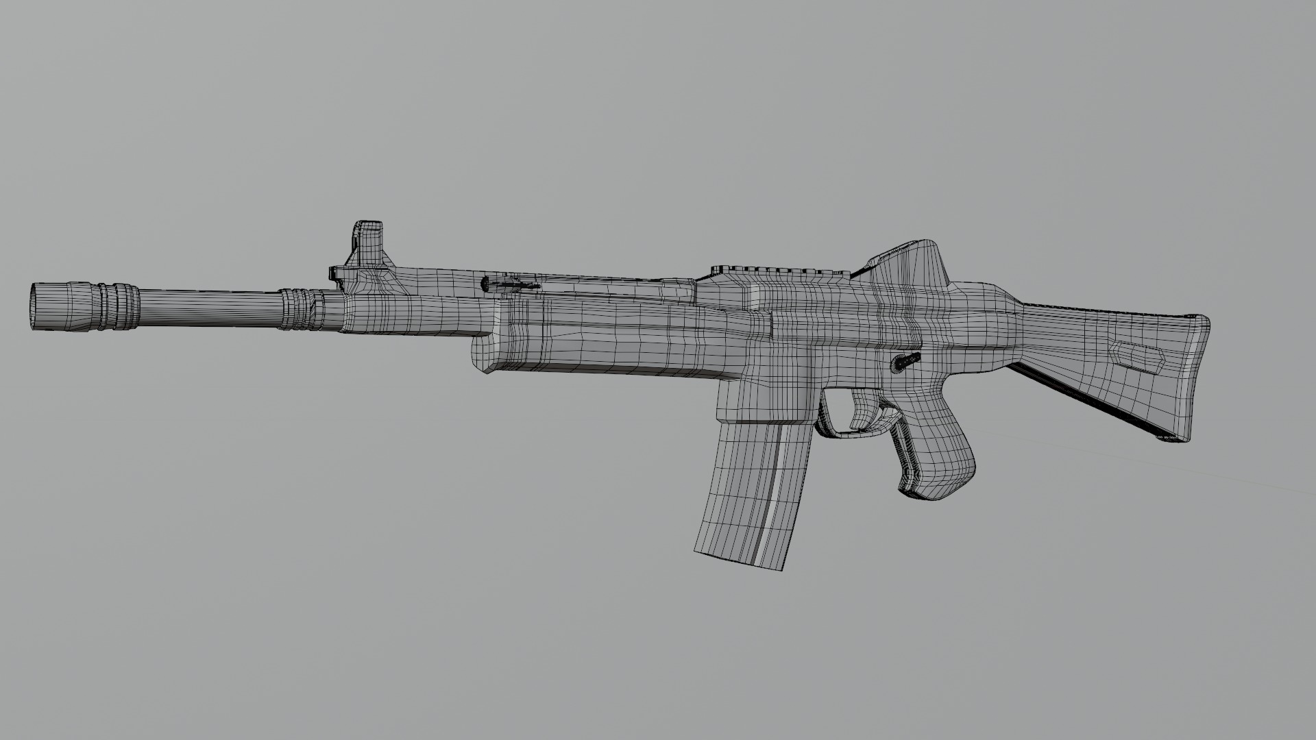 Assault rifle Cetme L Low-poly 3D model_9