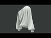Off Shoulder Peasant Blouse 3D model_1