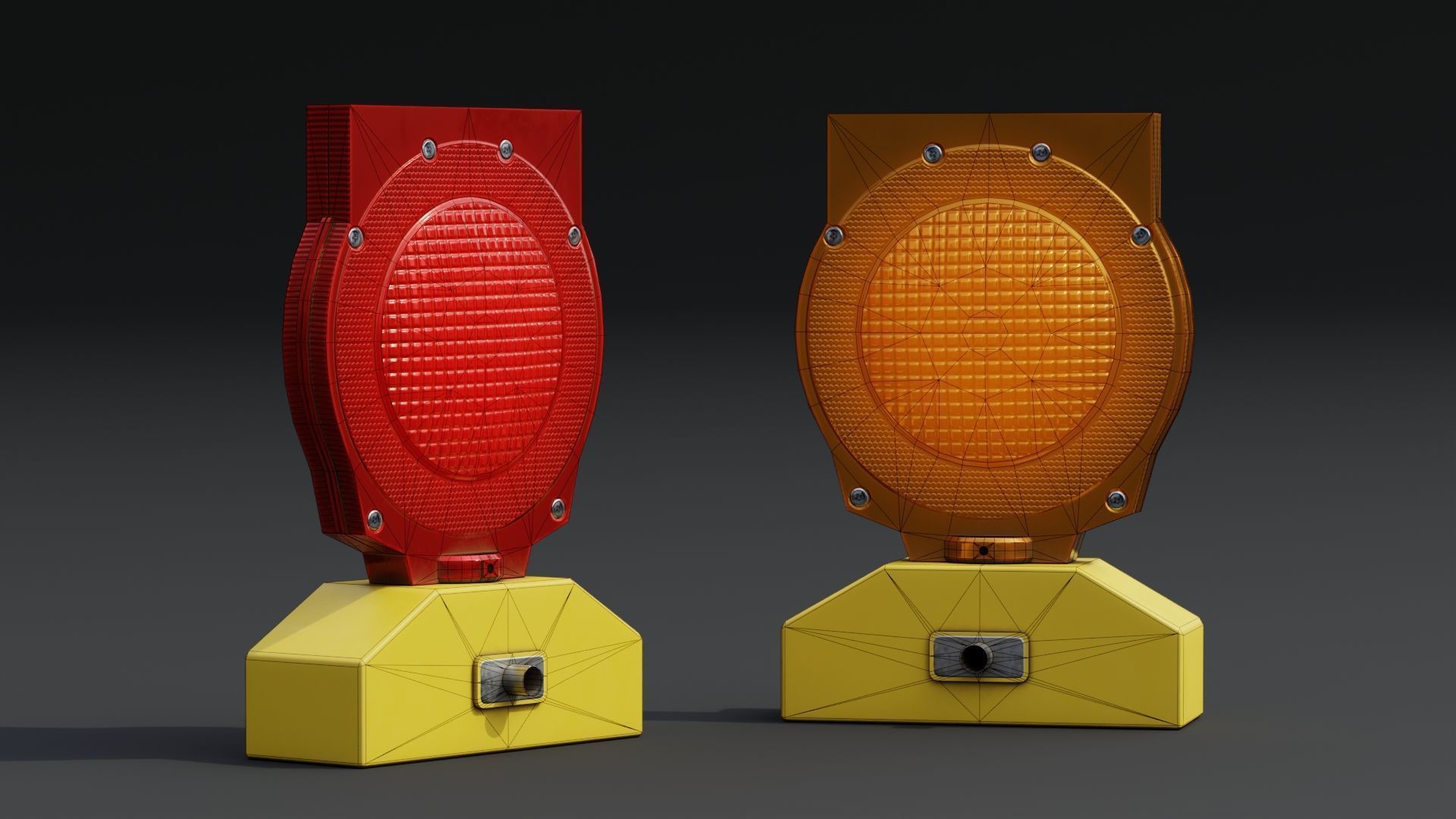 Barricade Light PBR Game-Ready Low-poly 3D model_1