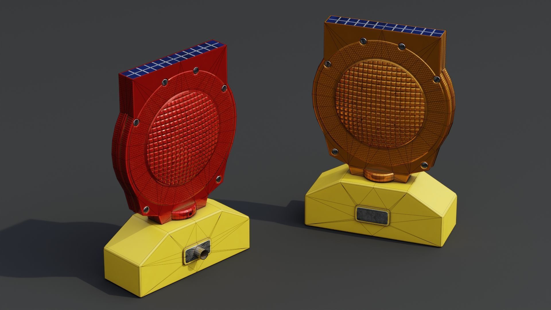 Barricade Light PBR Game-Ready Low-poly 3D model_7