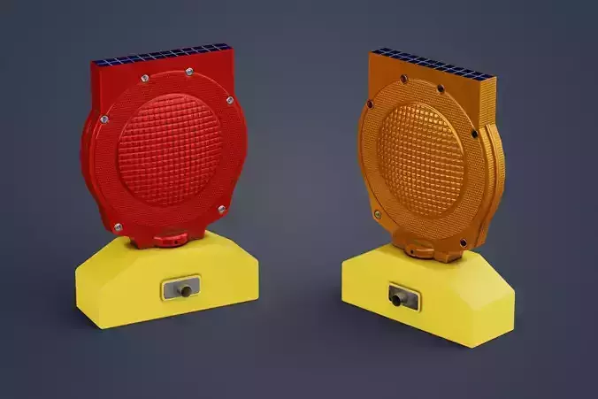 Barricade Light PBR Game-Ready Low-poly 3D model