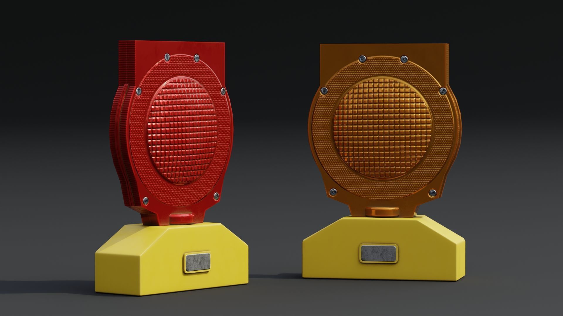 Barricade Light PBR Game-Ready Low-poly 3D model_3