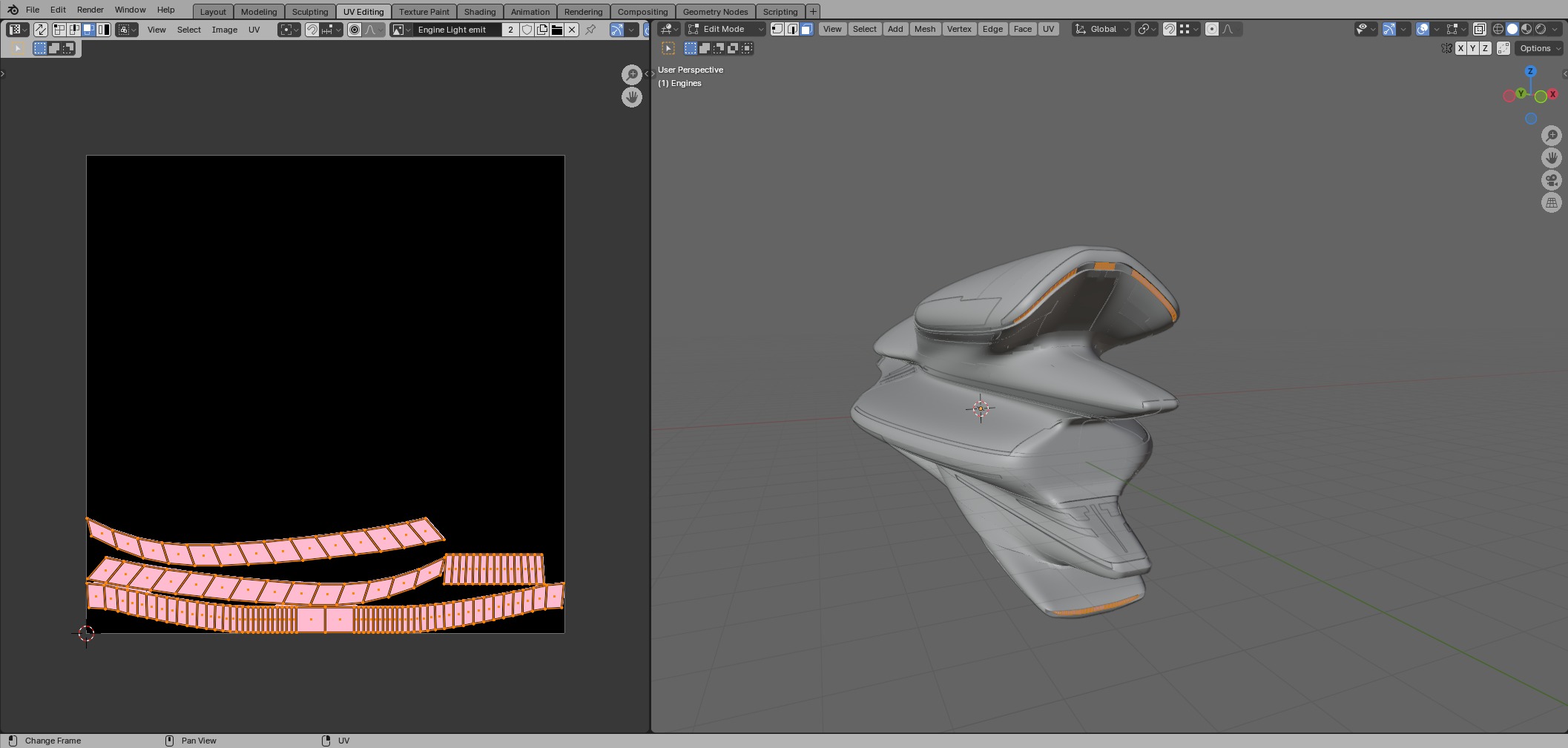 Cruiser Spaceship 3D model_23