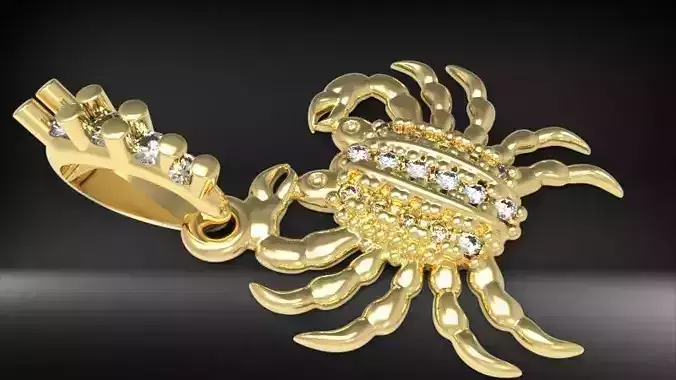 Crab Diamond Hip Hop Pendant
