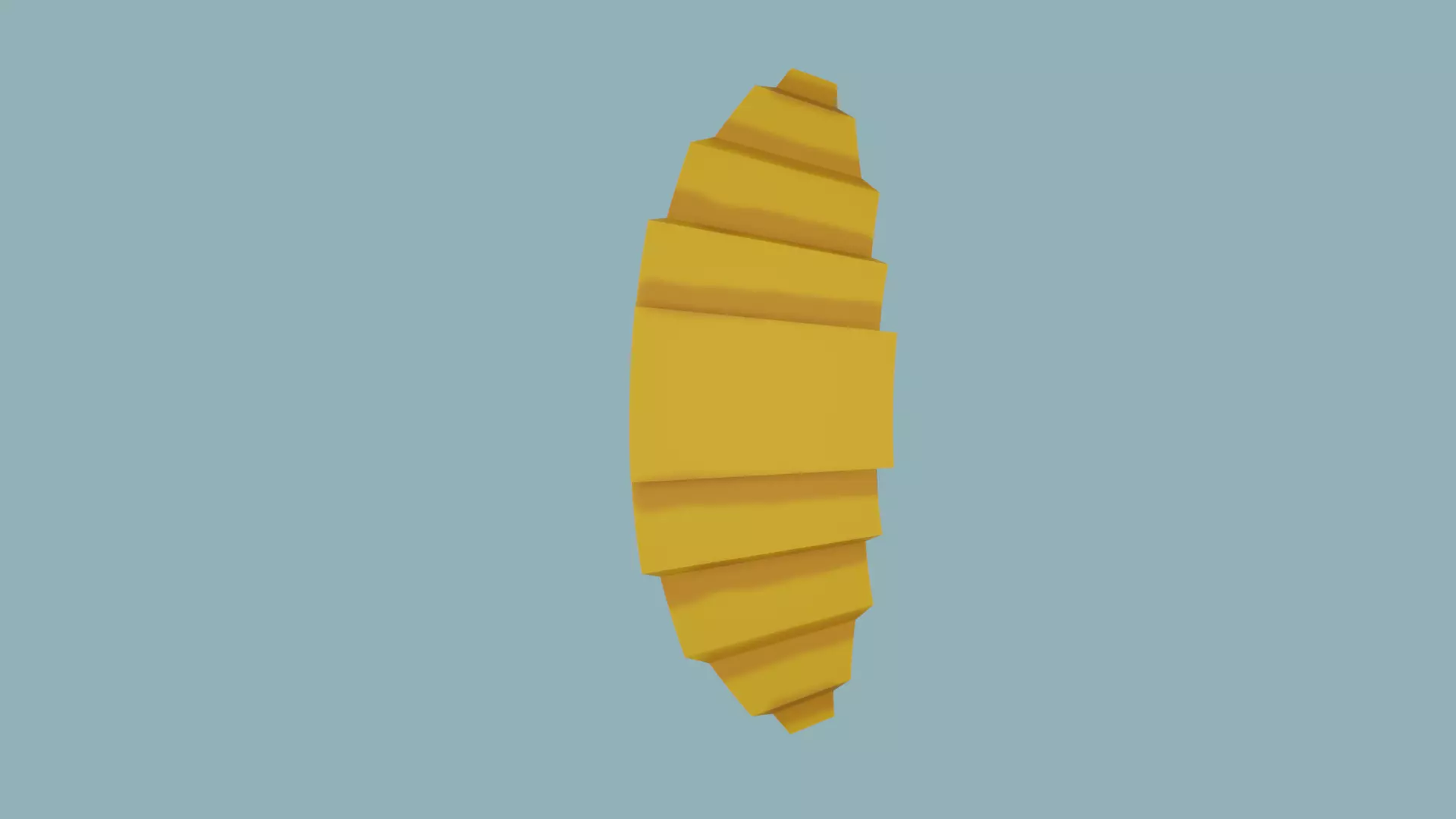 Low Poly Croissant Low-poly 3D model_1