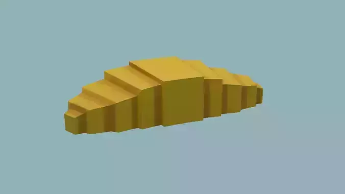 Low Poly Croissant Low-poly 3D model