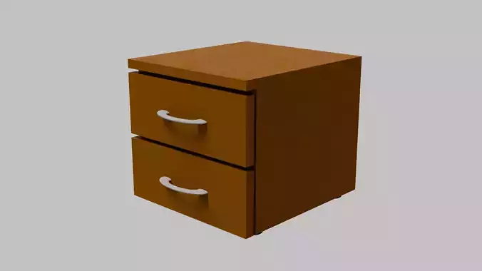 Simple bedside table - low poly