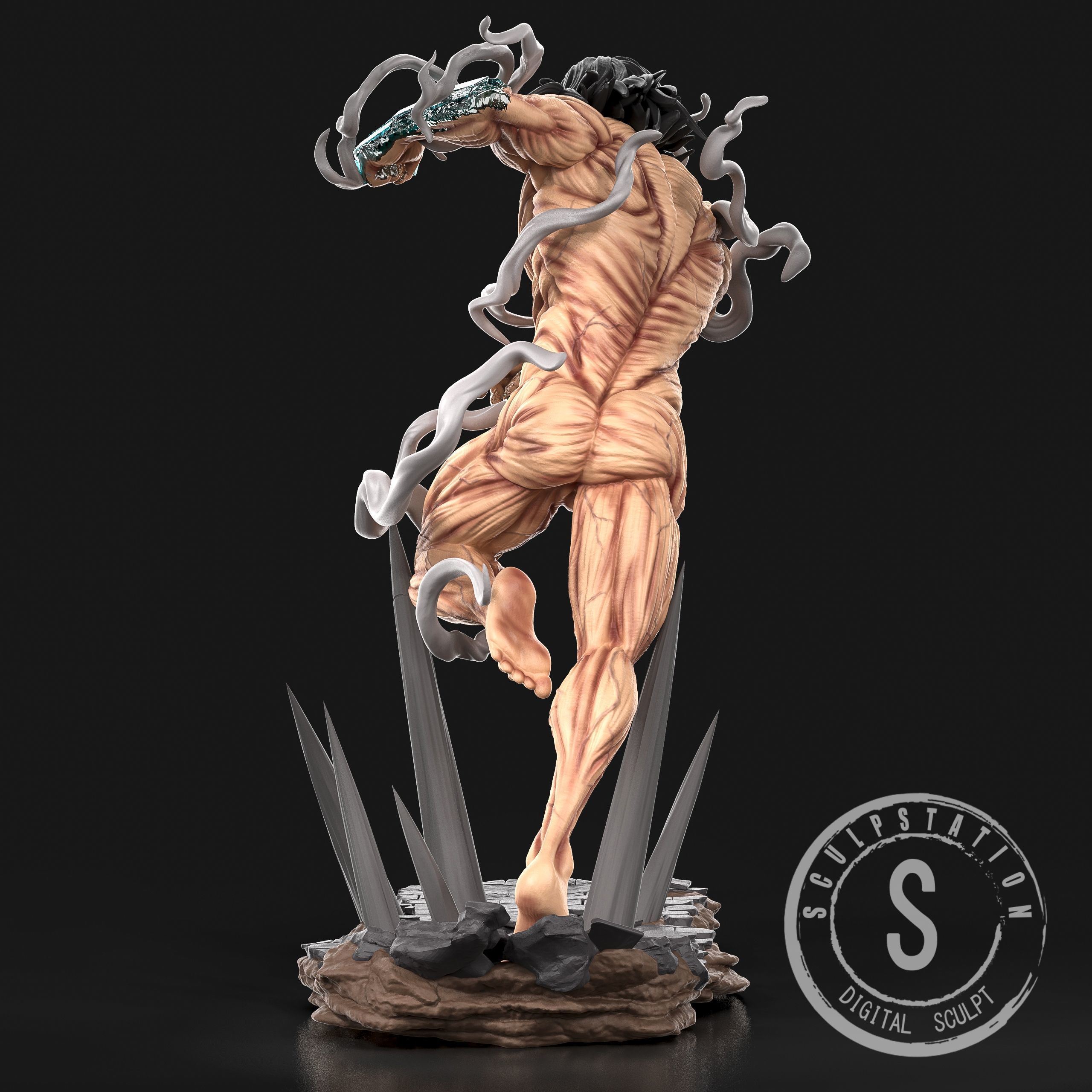 Eren Titan Form Warhammer Powers 3D print model_6