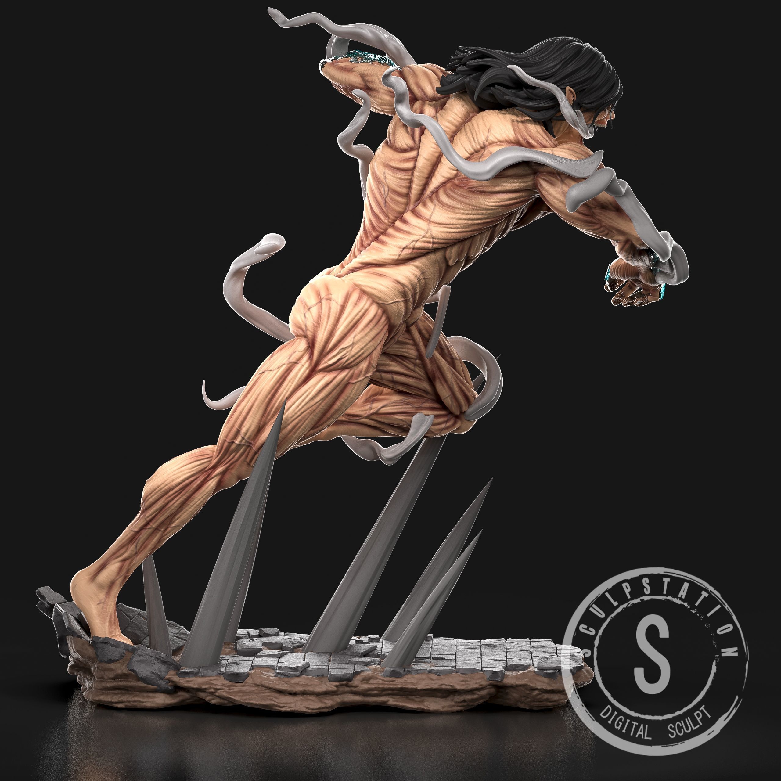 Eren Titan Form Warhammer Powers 3D print model_4