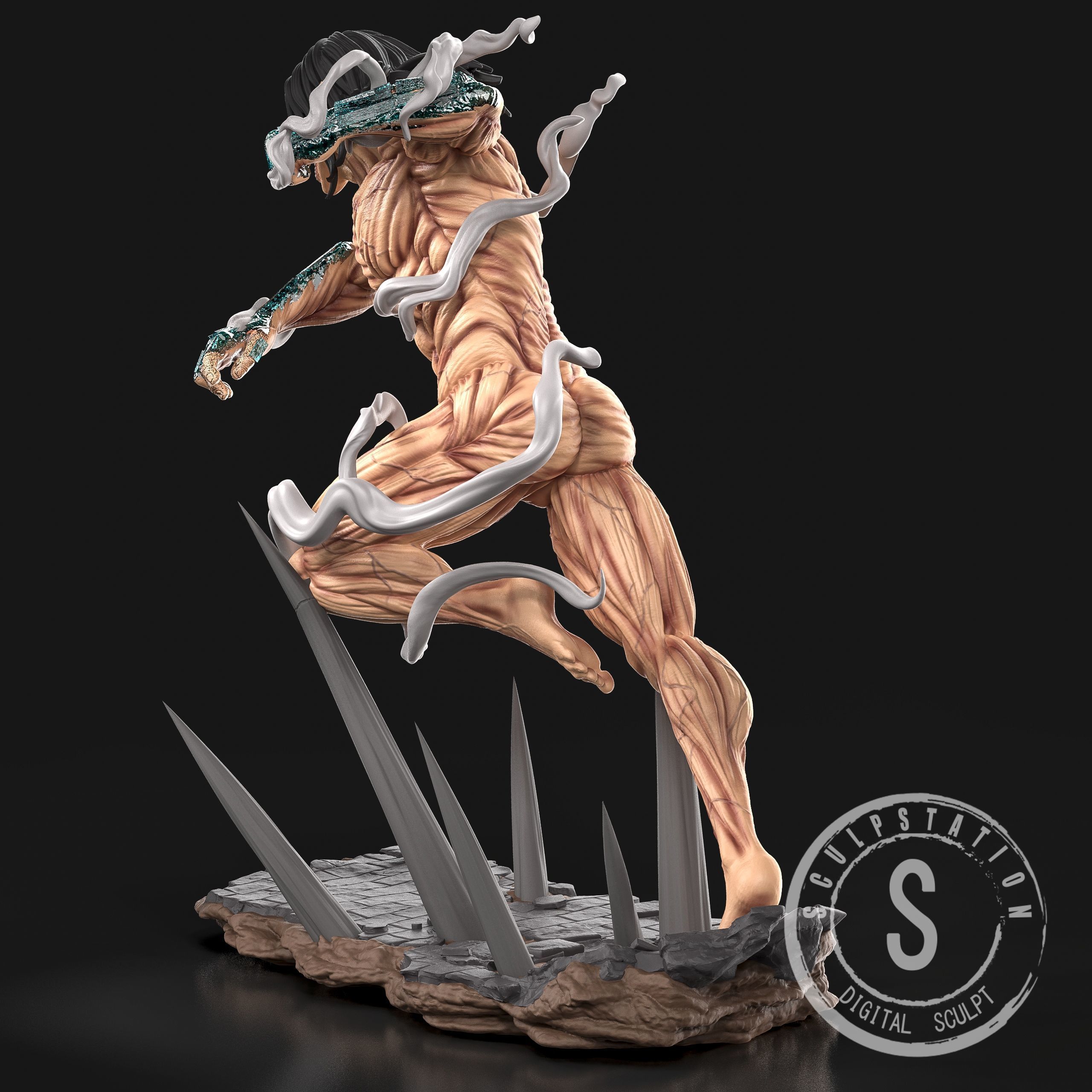 Eren Titan Form Warhammer Powers 3D print model_3