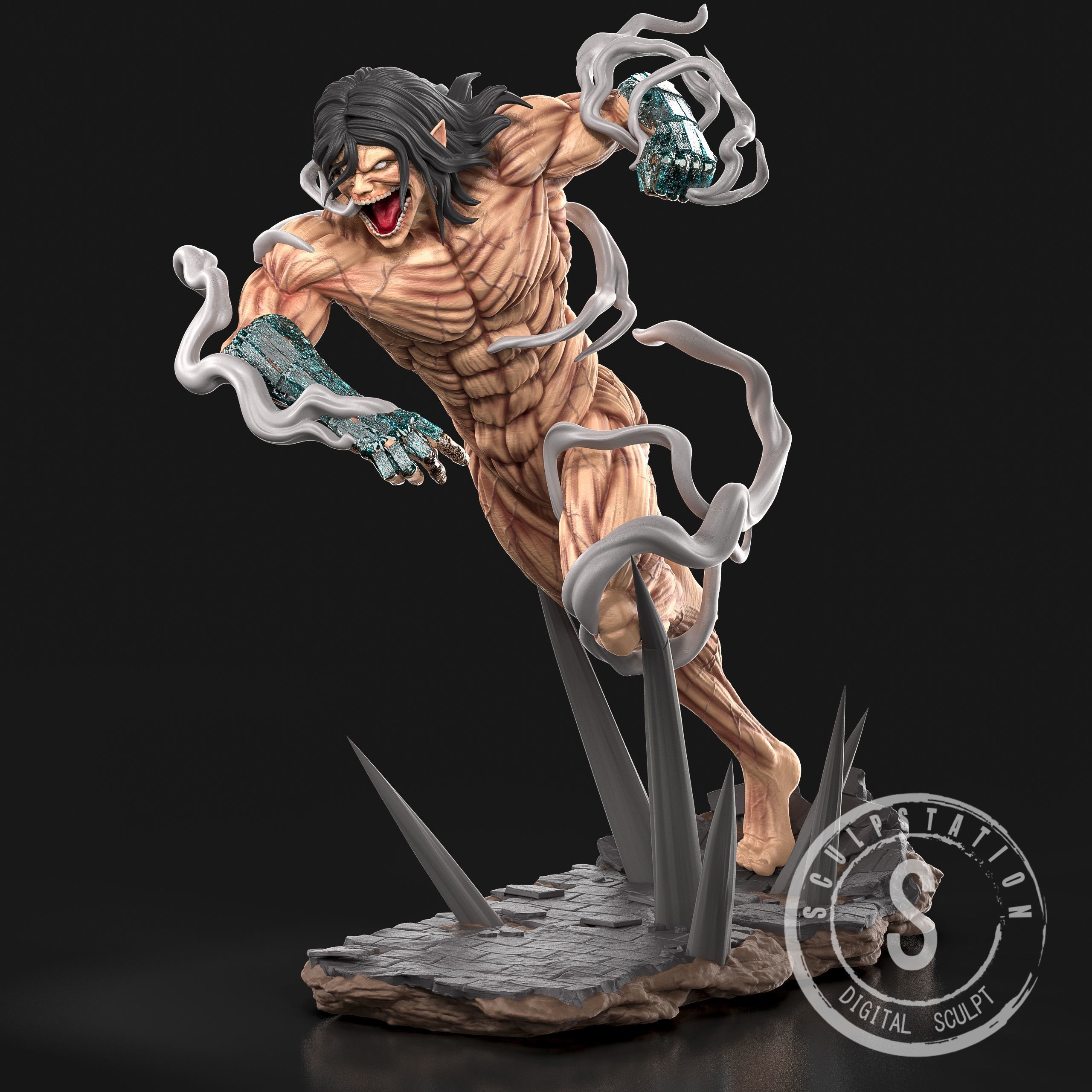 Eren Titan Form Warhammer Powers 3D print model_5