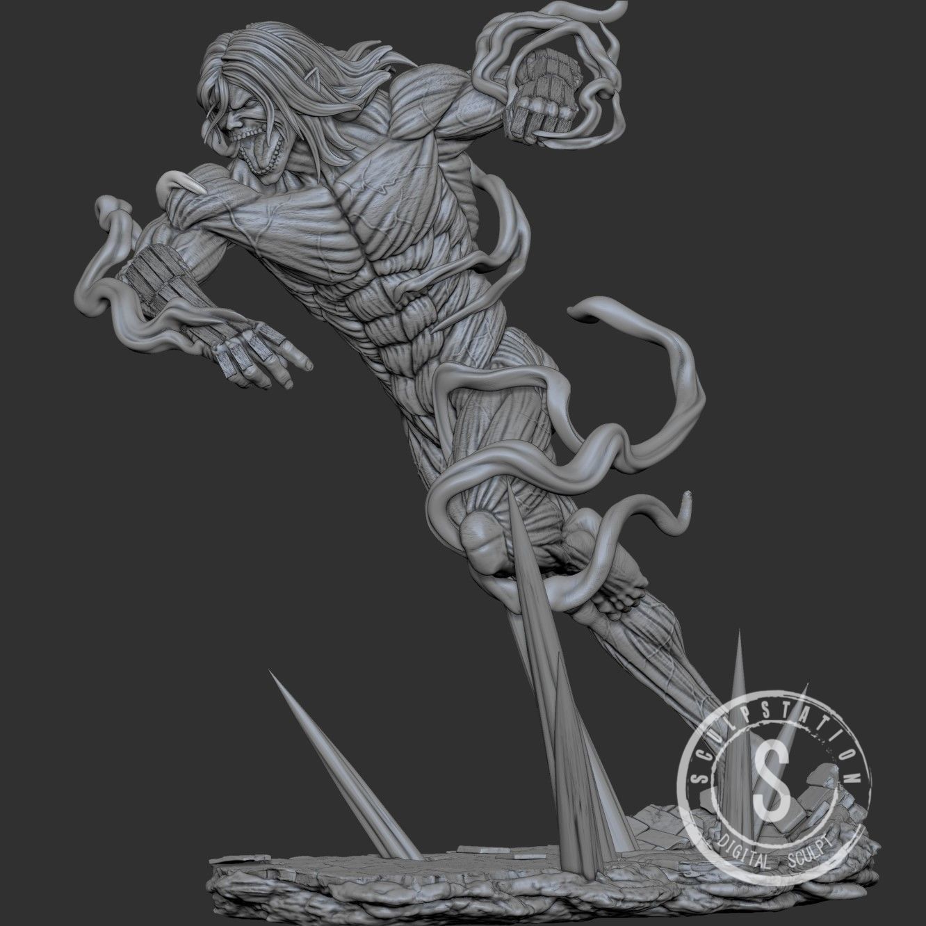 Eren Titan Form Warhammer Powers 3D print model_21