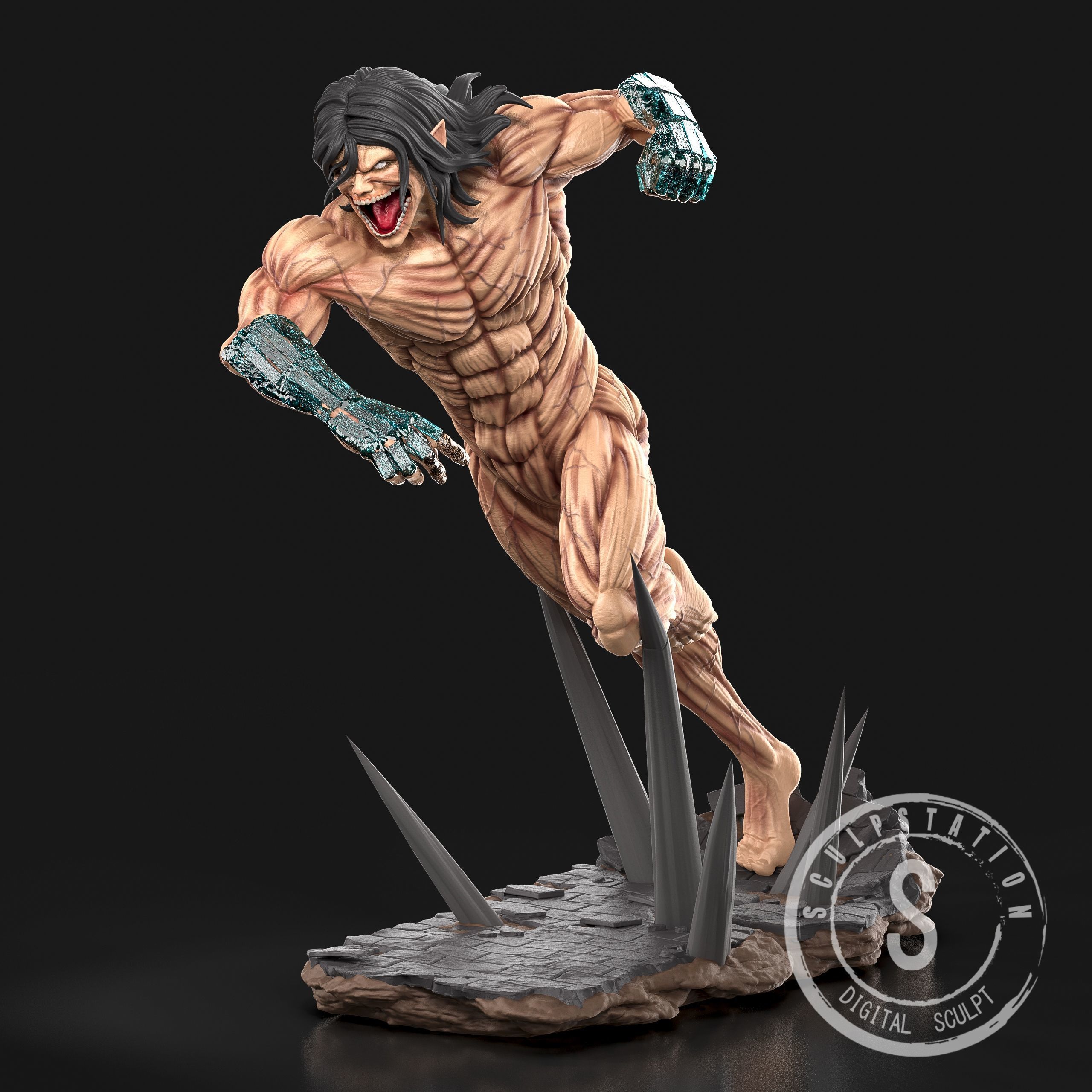 Eren Titan Form Warhammer Powers 3D print model_8
