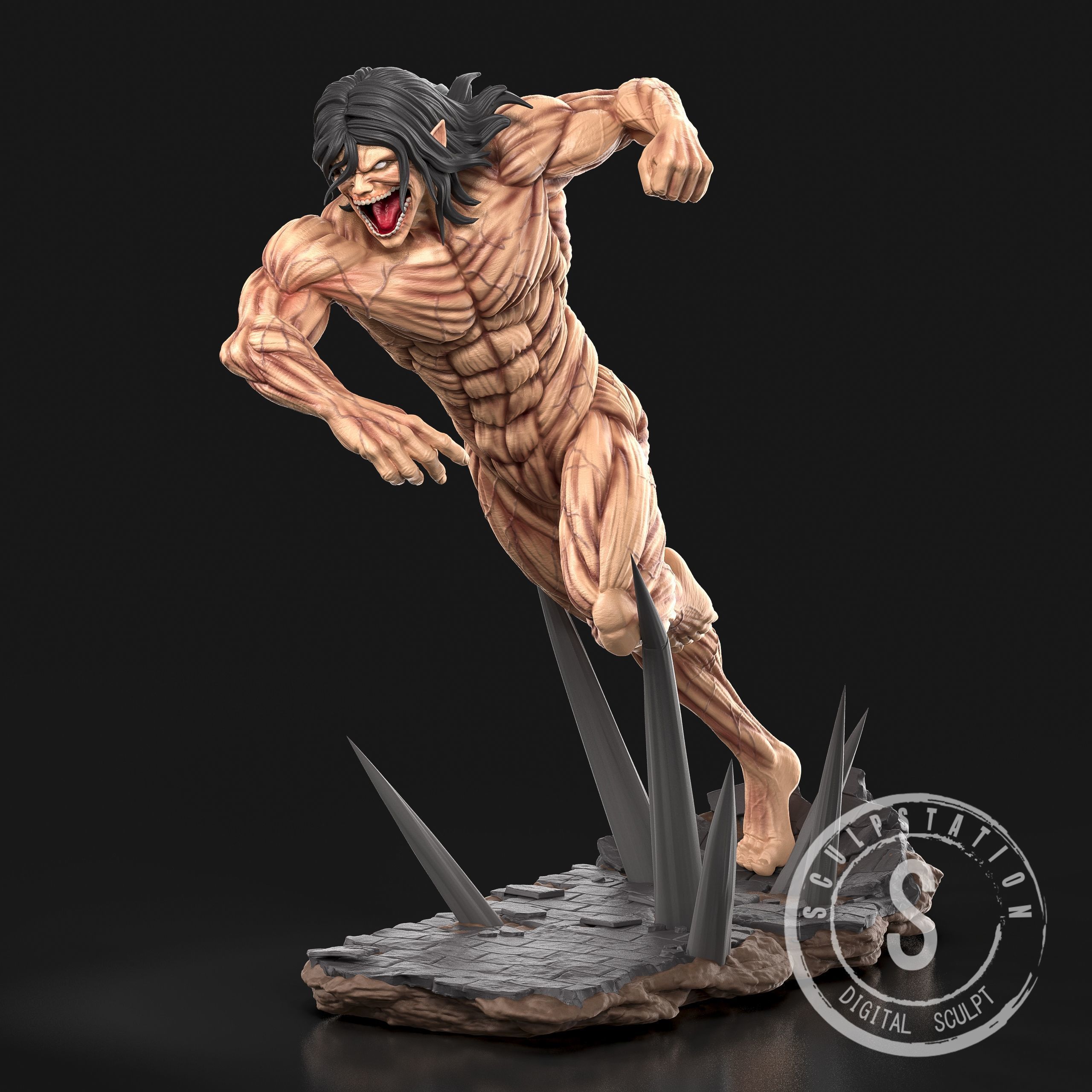 Eren Titan Form Warhammer Powers 3D print model_2