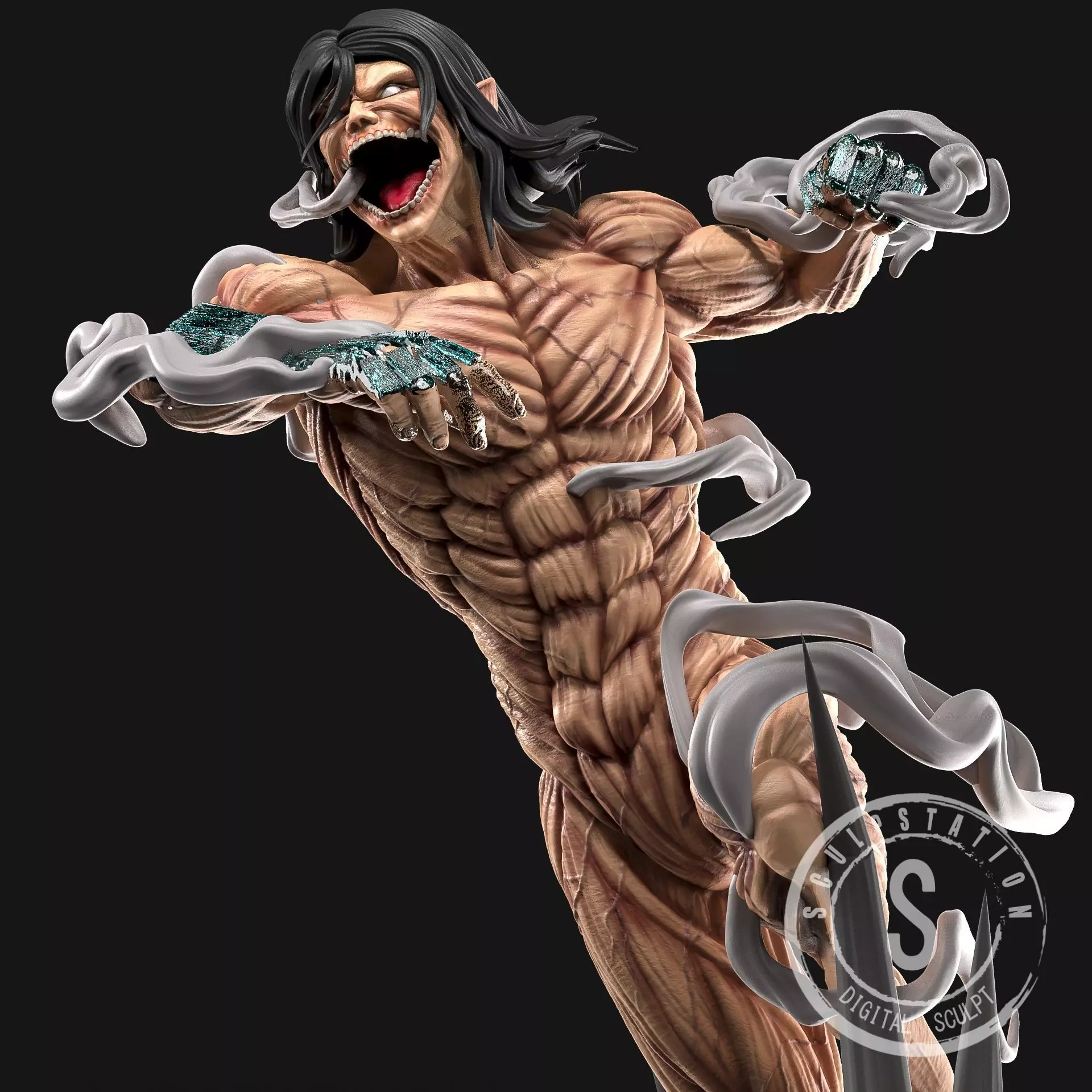 Eren Titan Form Warhammer Powers 3D print model_0