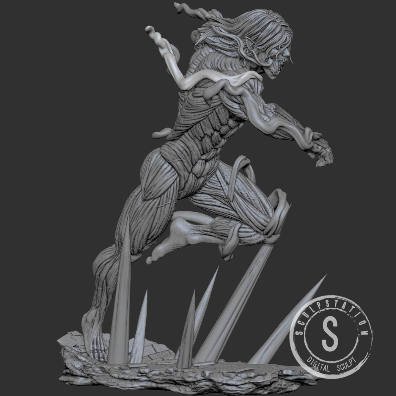 Eren Titan Form Warhammer Powers 3D print model_15