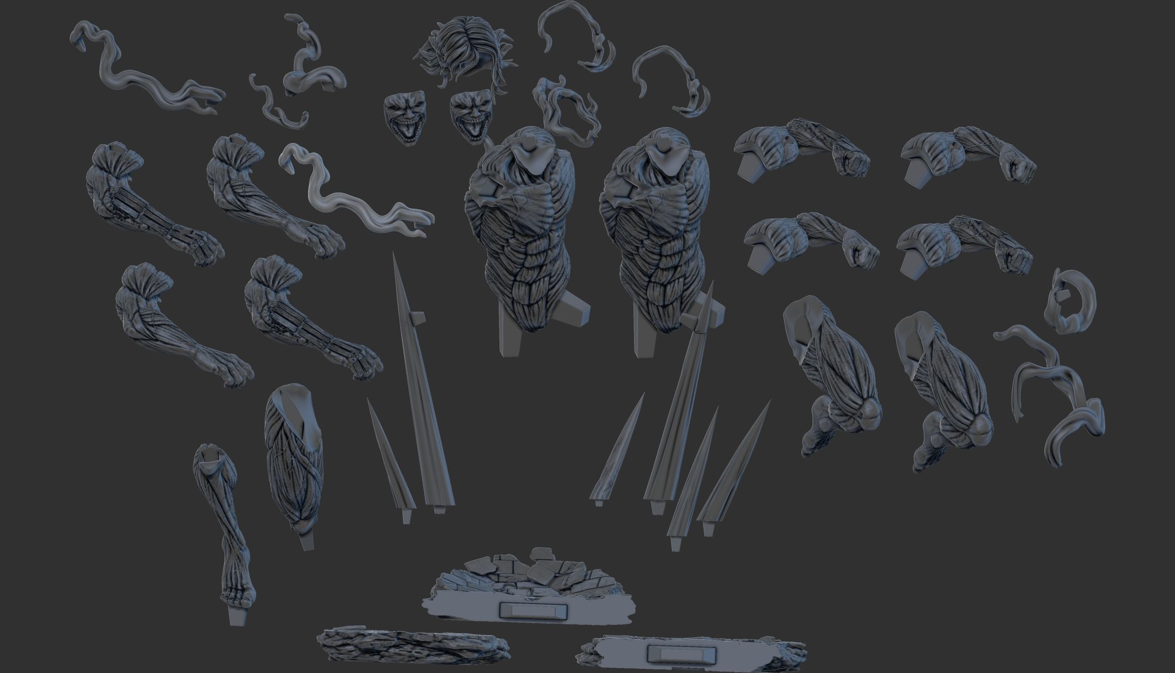 Eren Titan Form Warhammer Powers 3D print model_18