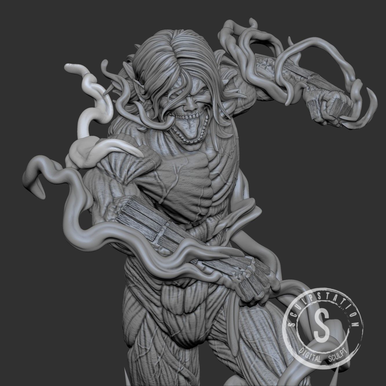 Eren Titan Form Warhammer Powers 3D print model_16