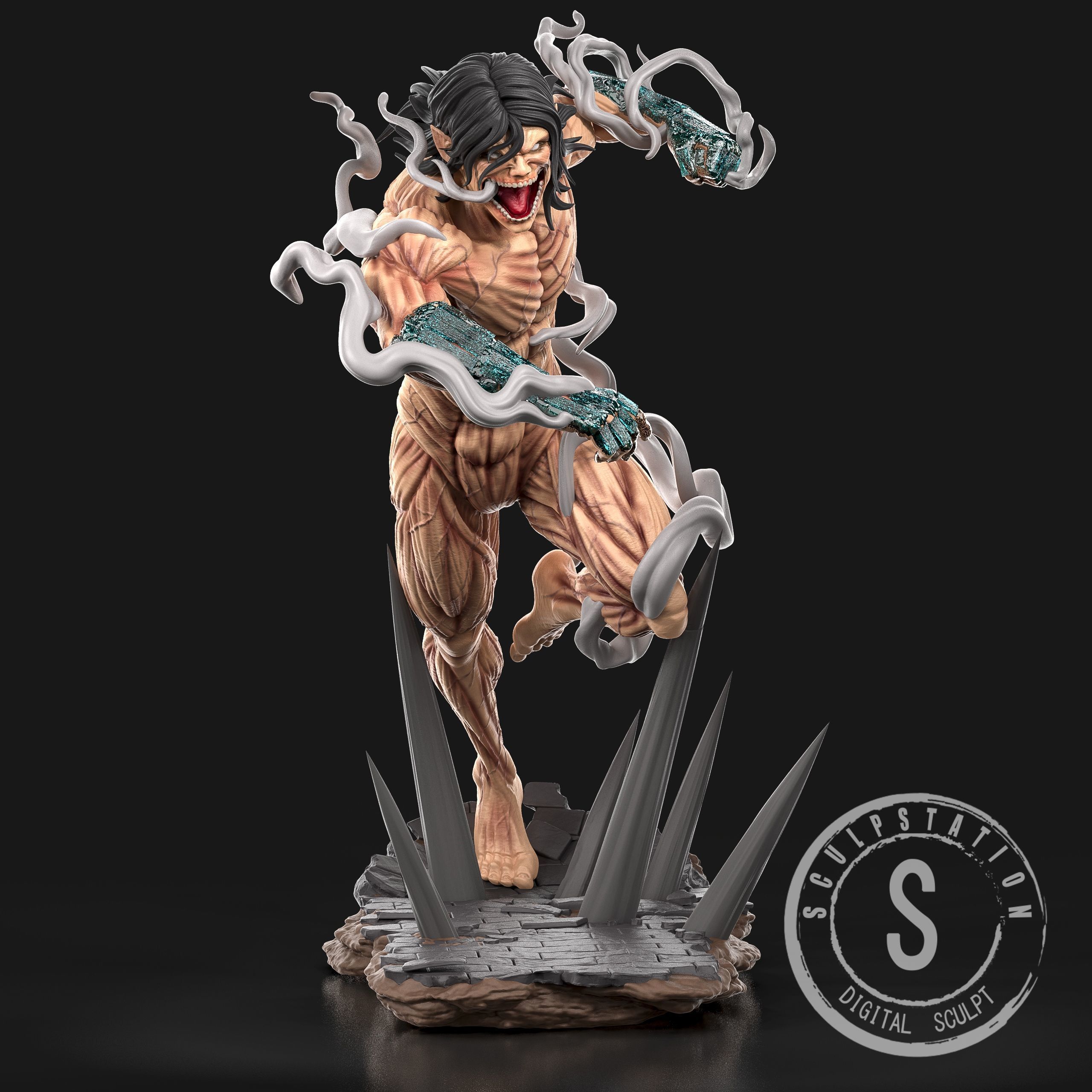 Eren Titan Form Warhammer Powers 3D print model_7