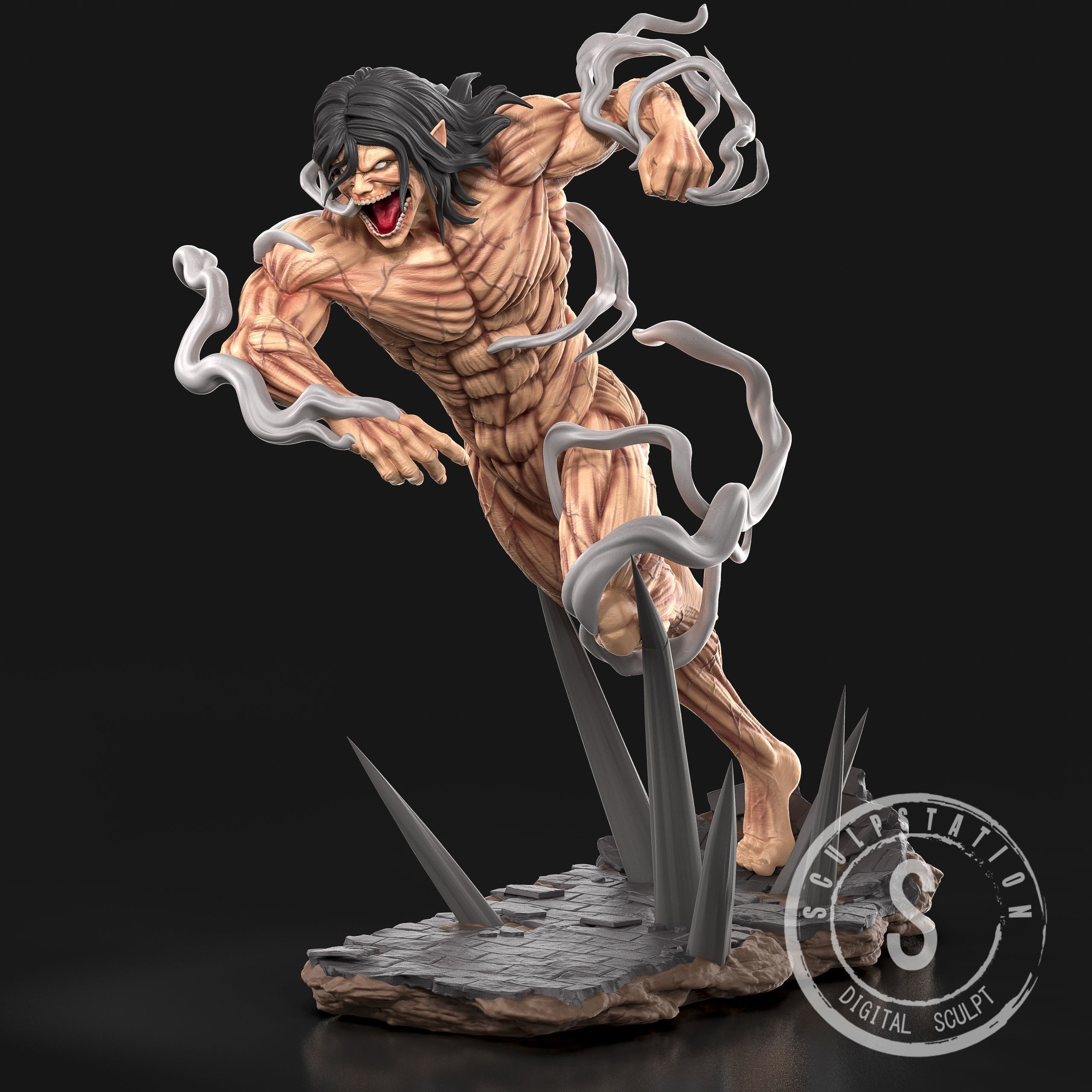 Eren Titan Form Warhammer Powers 3D print model_9