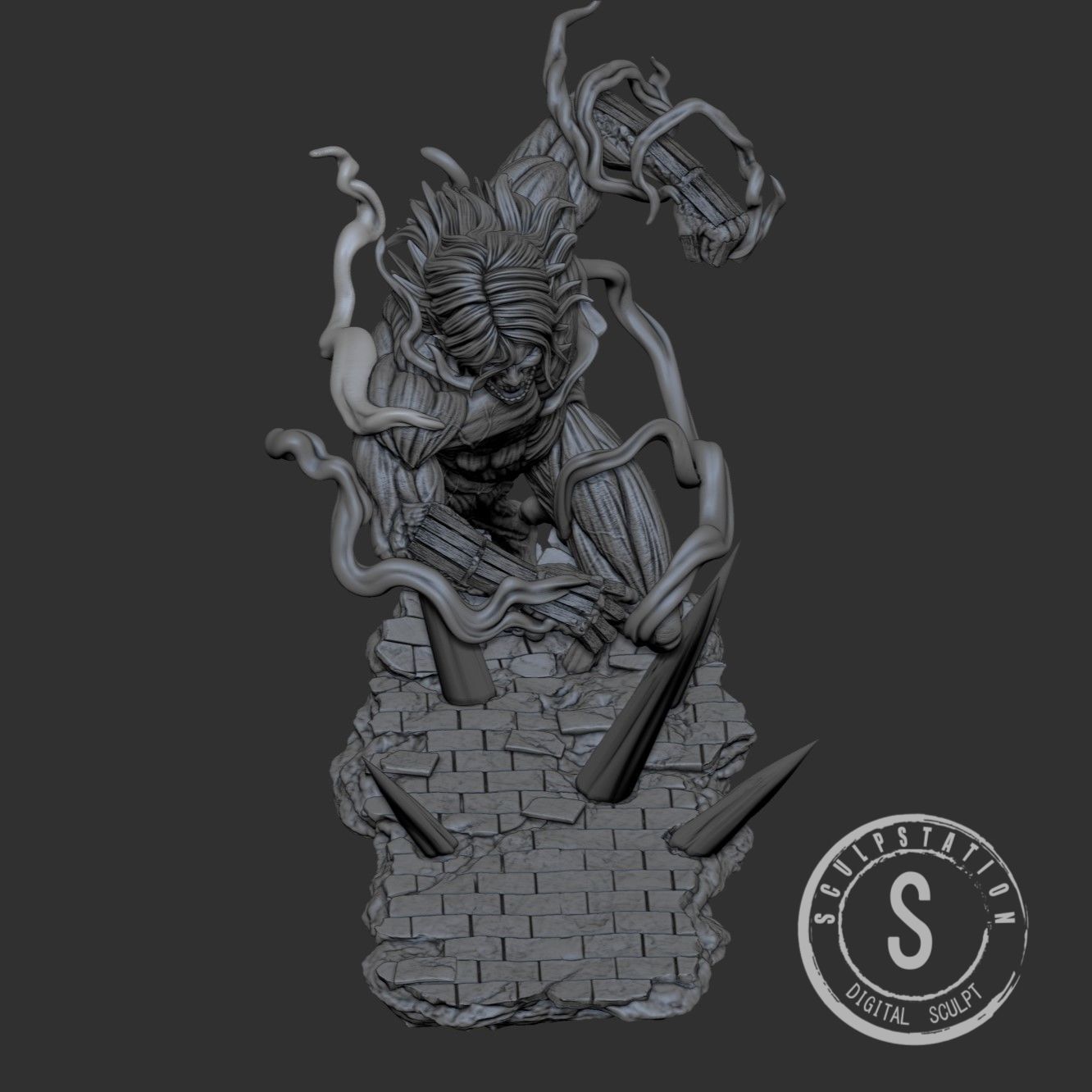 Eren Titan Form Warhammer Powers 3D print model_17