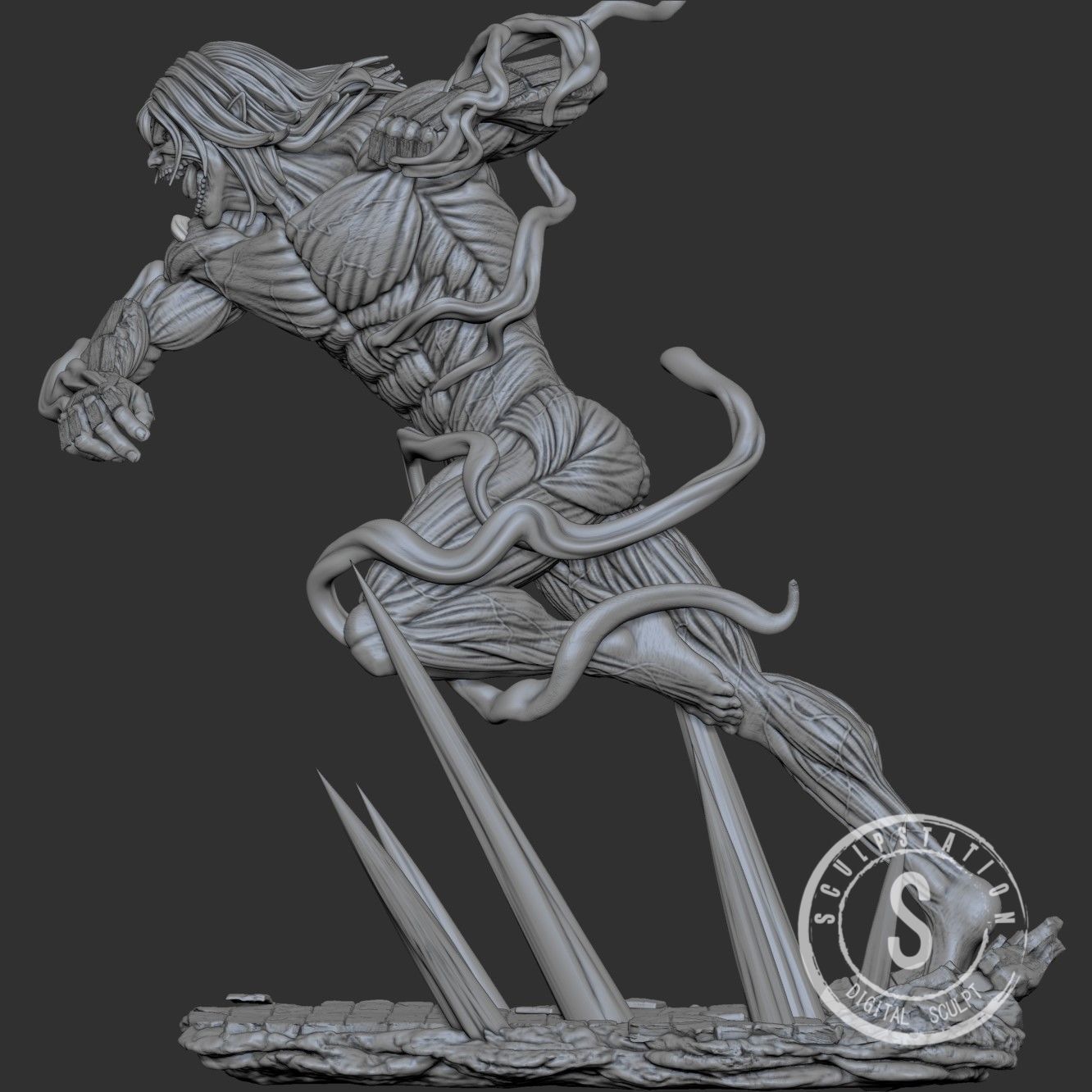 Eren Titan Form Warhammer Powers 3D print model_12