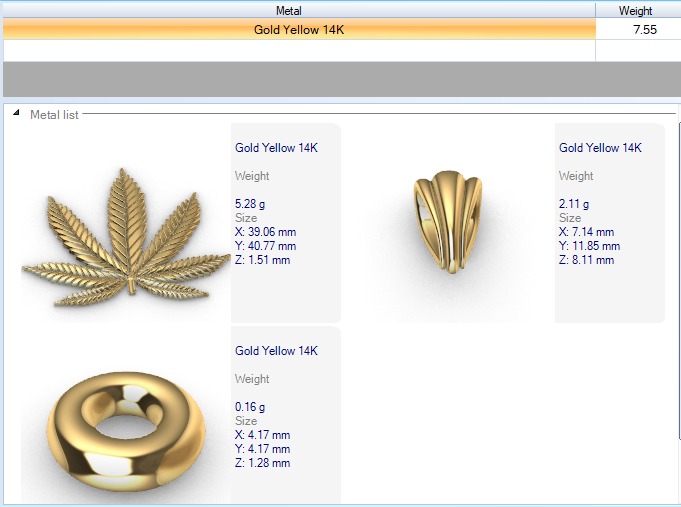 Cannabis leaf marijuana hemp ganja 3D print model_9