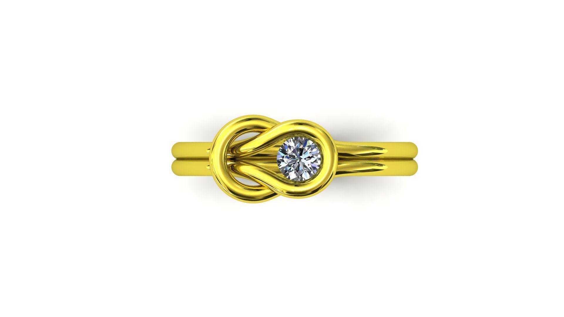 Diamond node ring model 4 3D print model_1