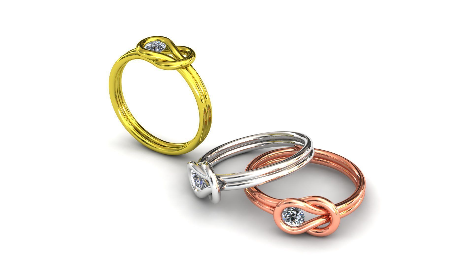 Diamond node ring model 4 3D print model_4