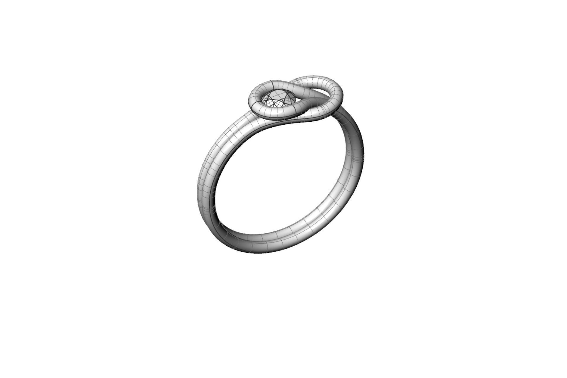 Diamond node ring model 4 3D print model_5