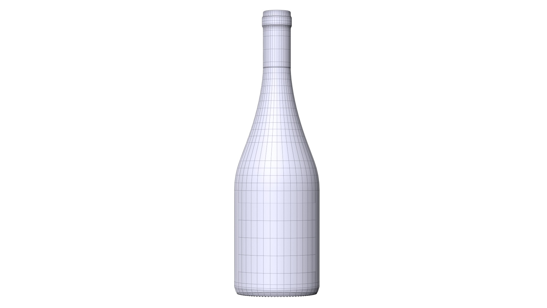 White wine bottle 02 3D model_9