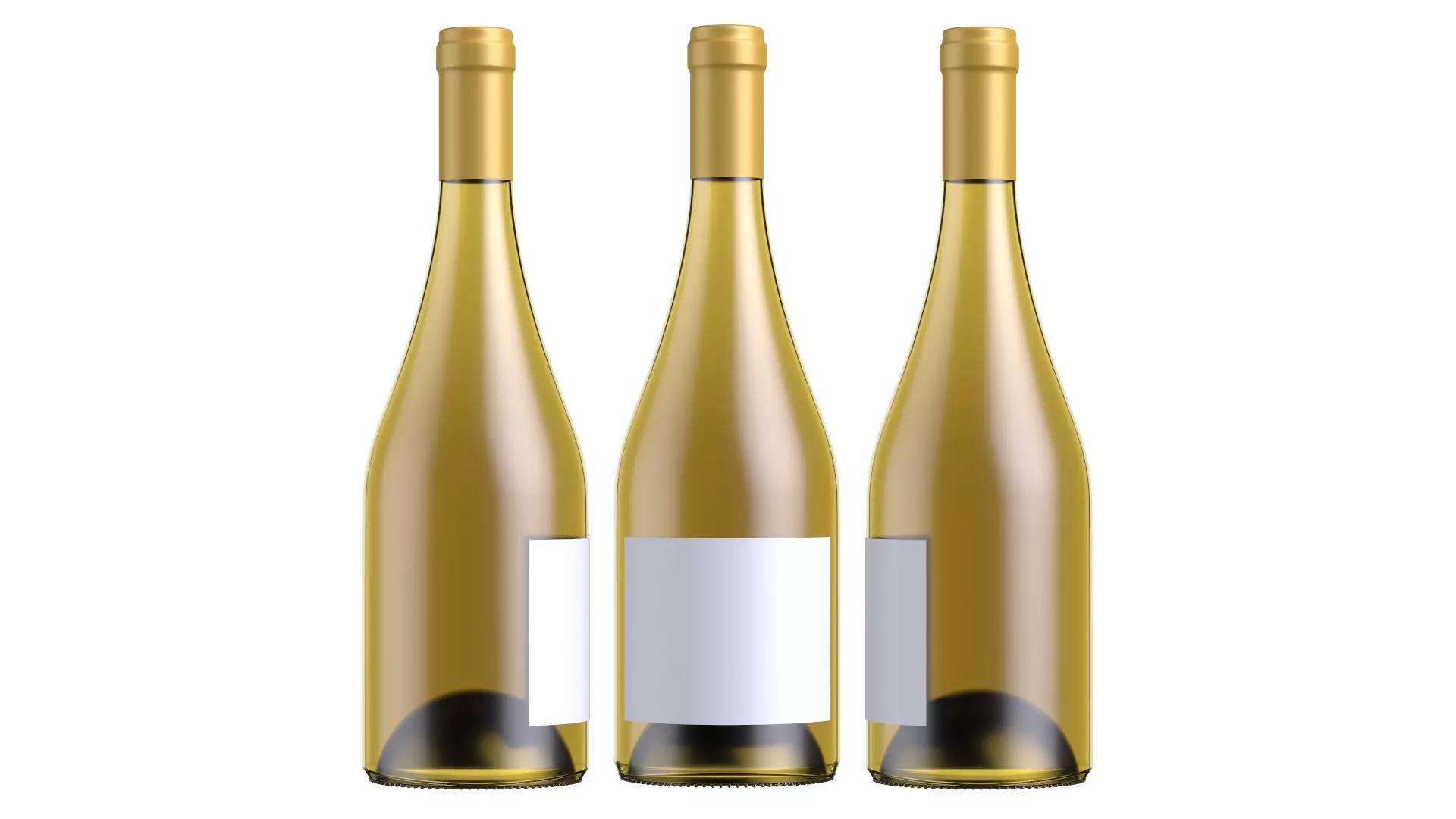 White wine bottle 02 3D model_0