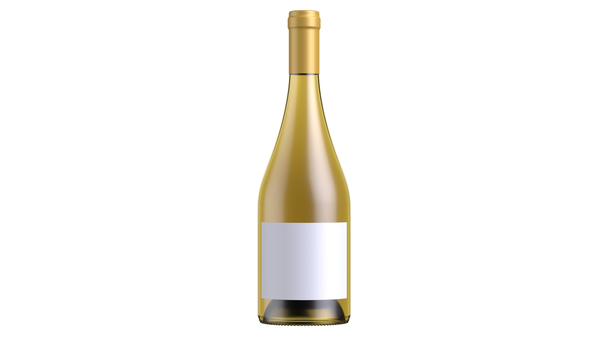 White wine bottle 02 3D model_1