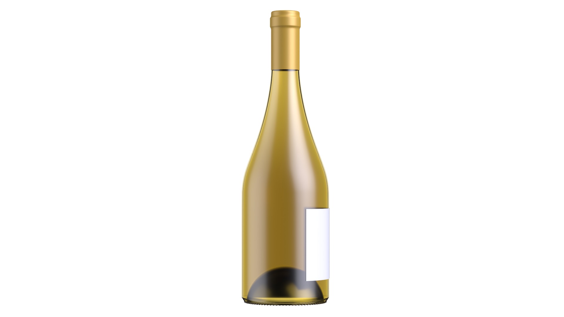 White wine bottle 02 3D model_3