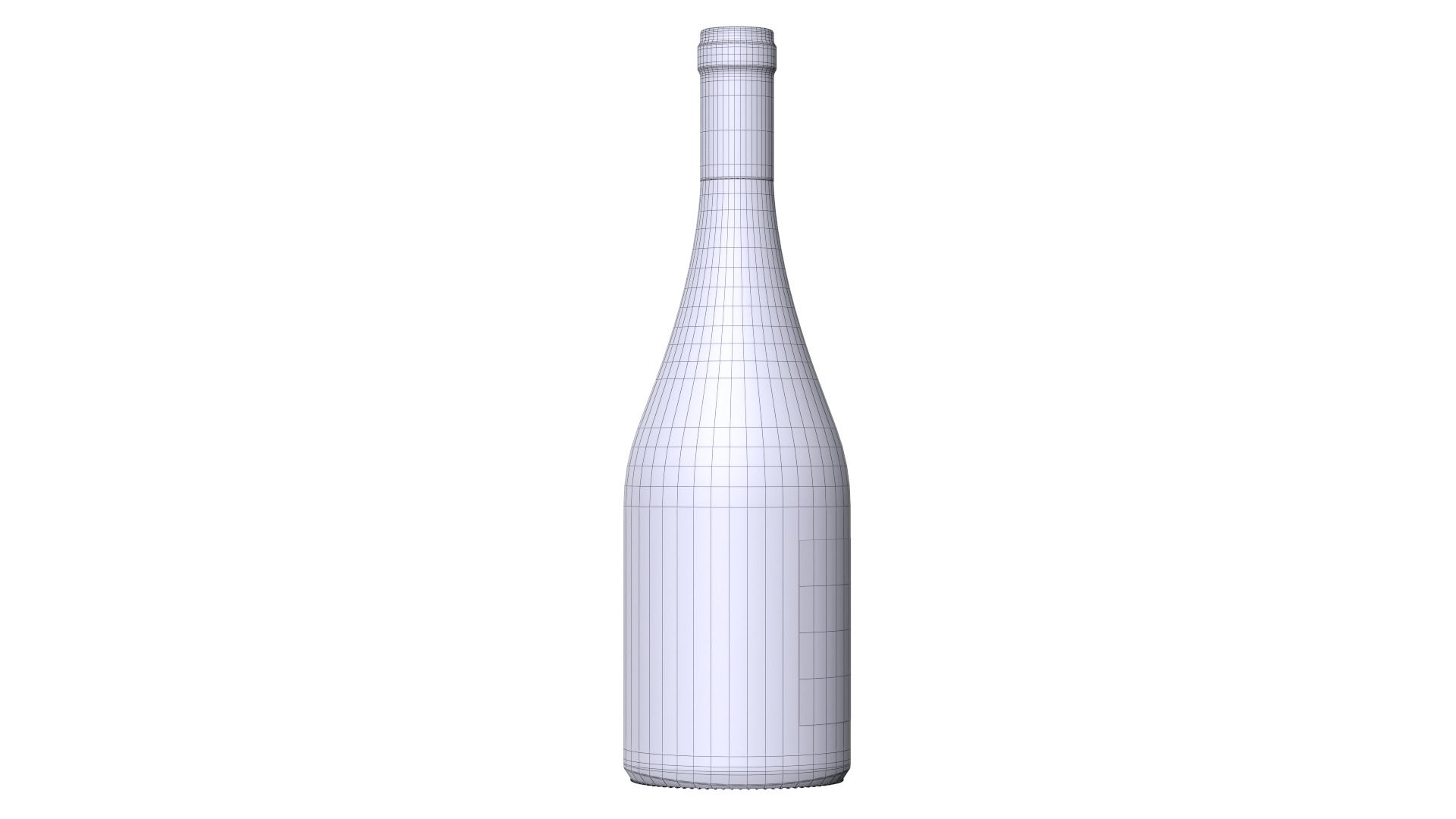 White wine bottle 02 3D model_11