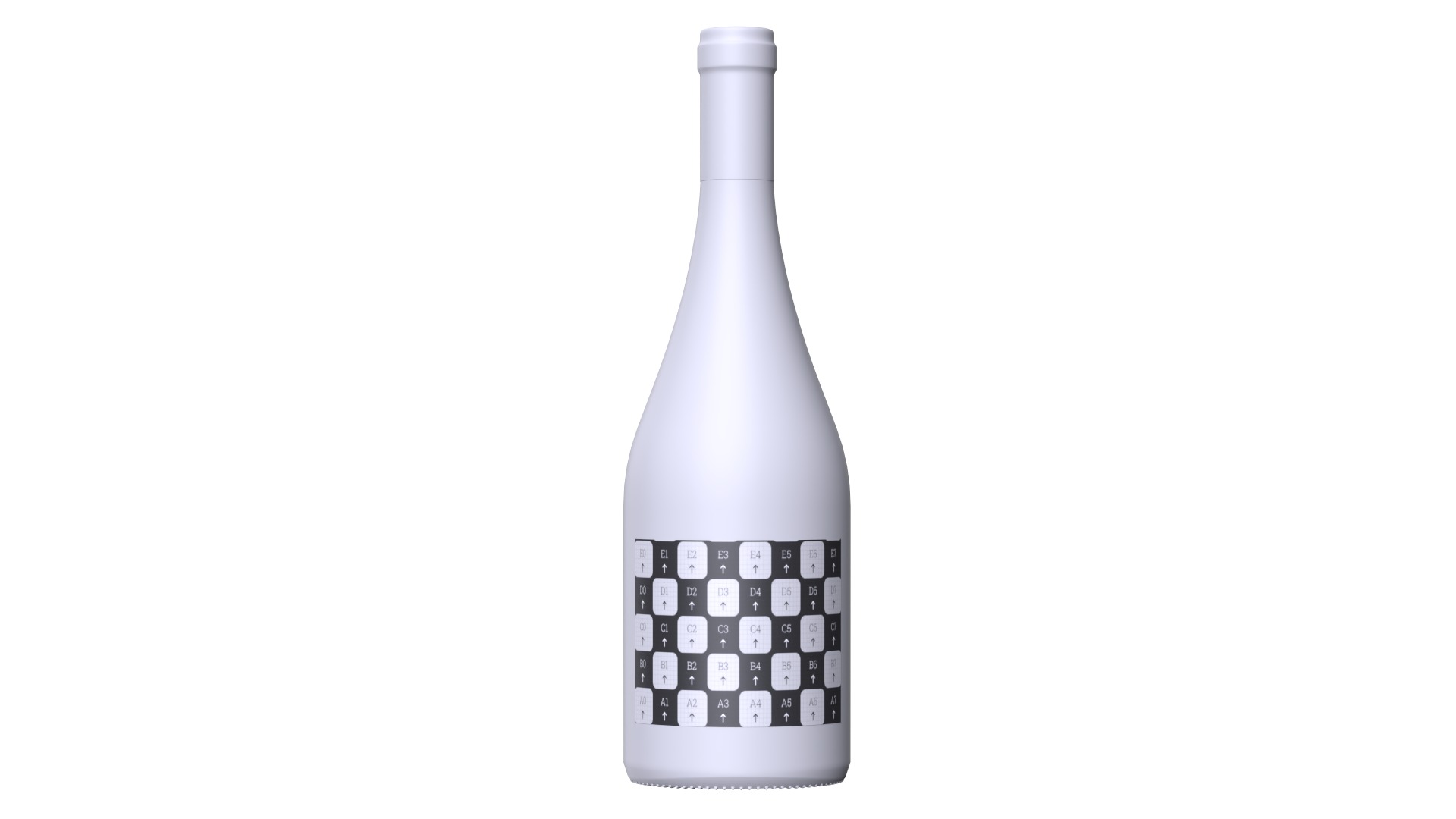 White wine bottle 02 3D model_6