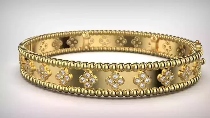 Van Cleef - Perlee clovers bracelet 3D print model