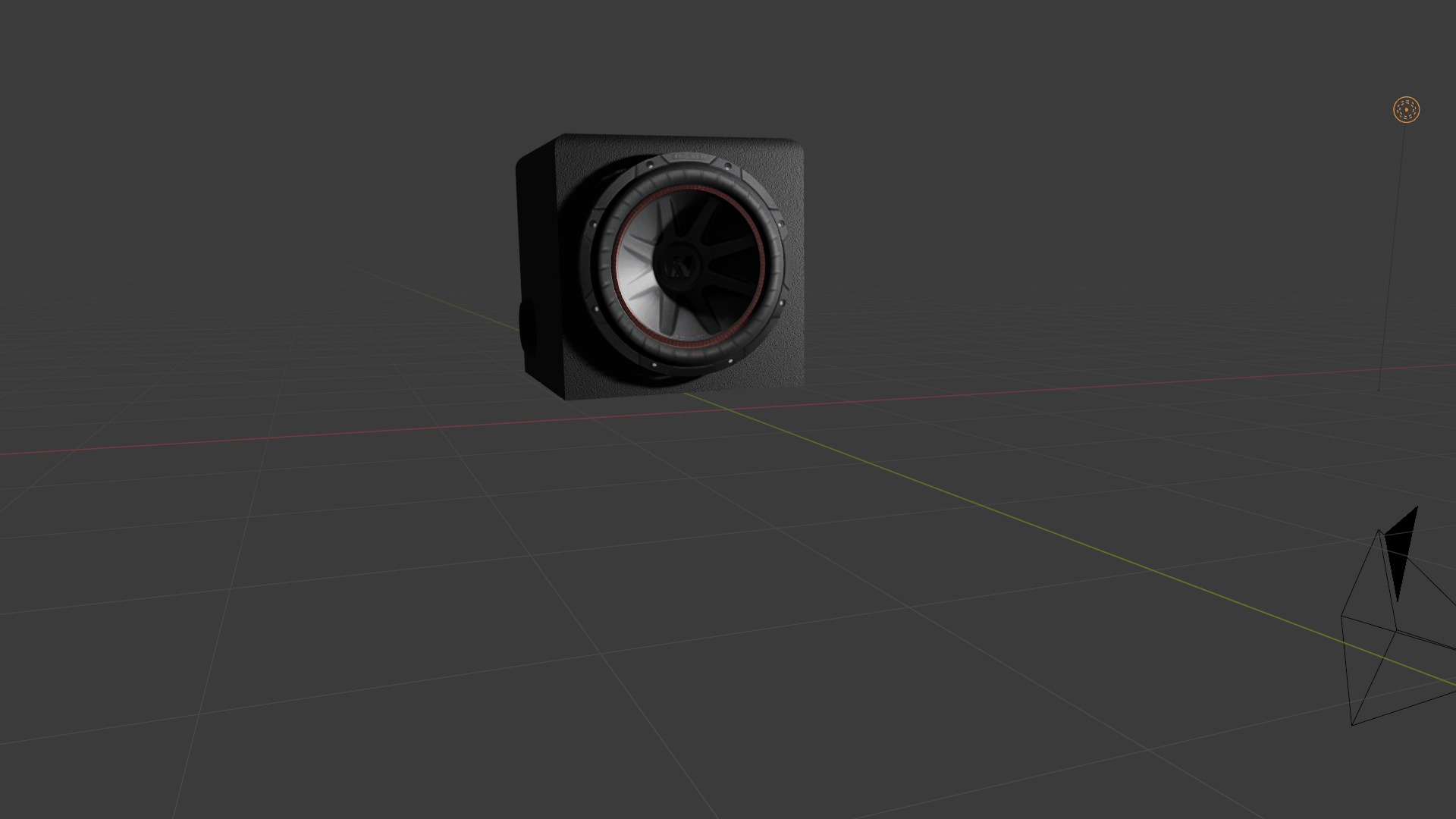 Subwoofer with ported enclosure  3D model_11