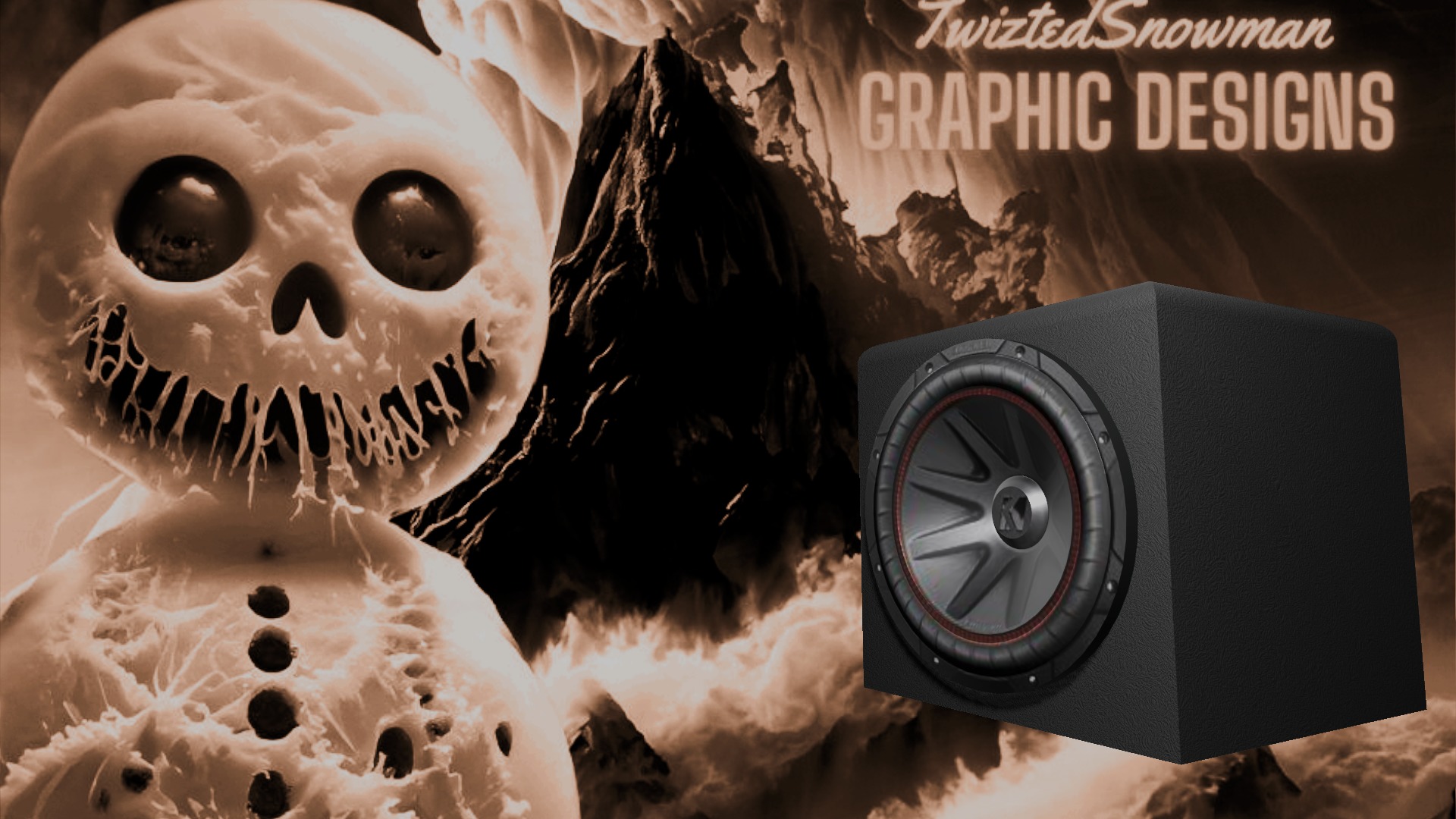 Subwoofer with ported enclosure  3D model_1