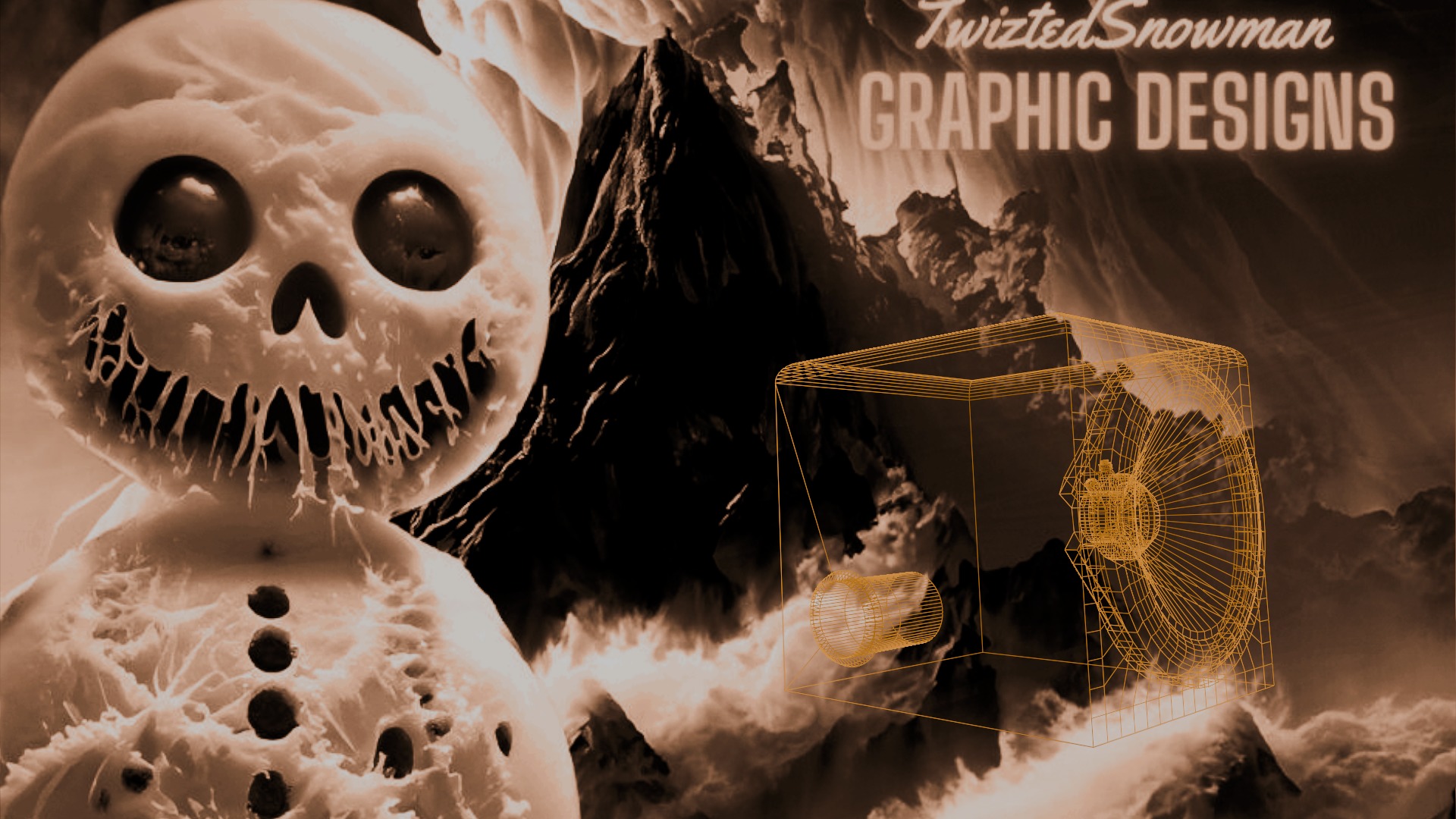 Subwoofer with ported enclosure  3D model_3