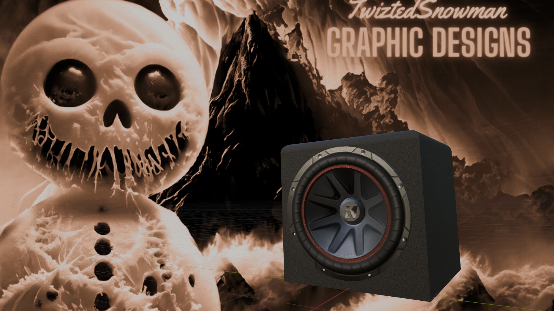 Subwoofer with ported enclosure  3D model_13