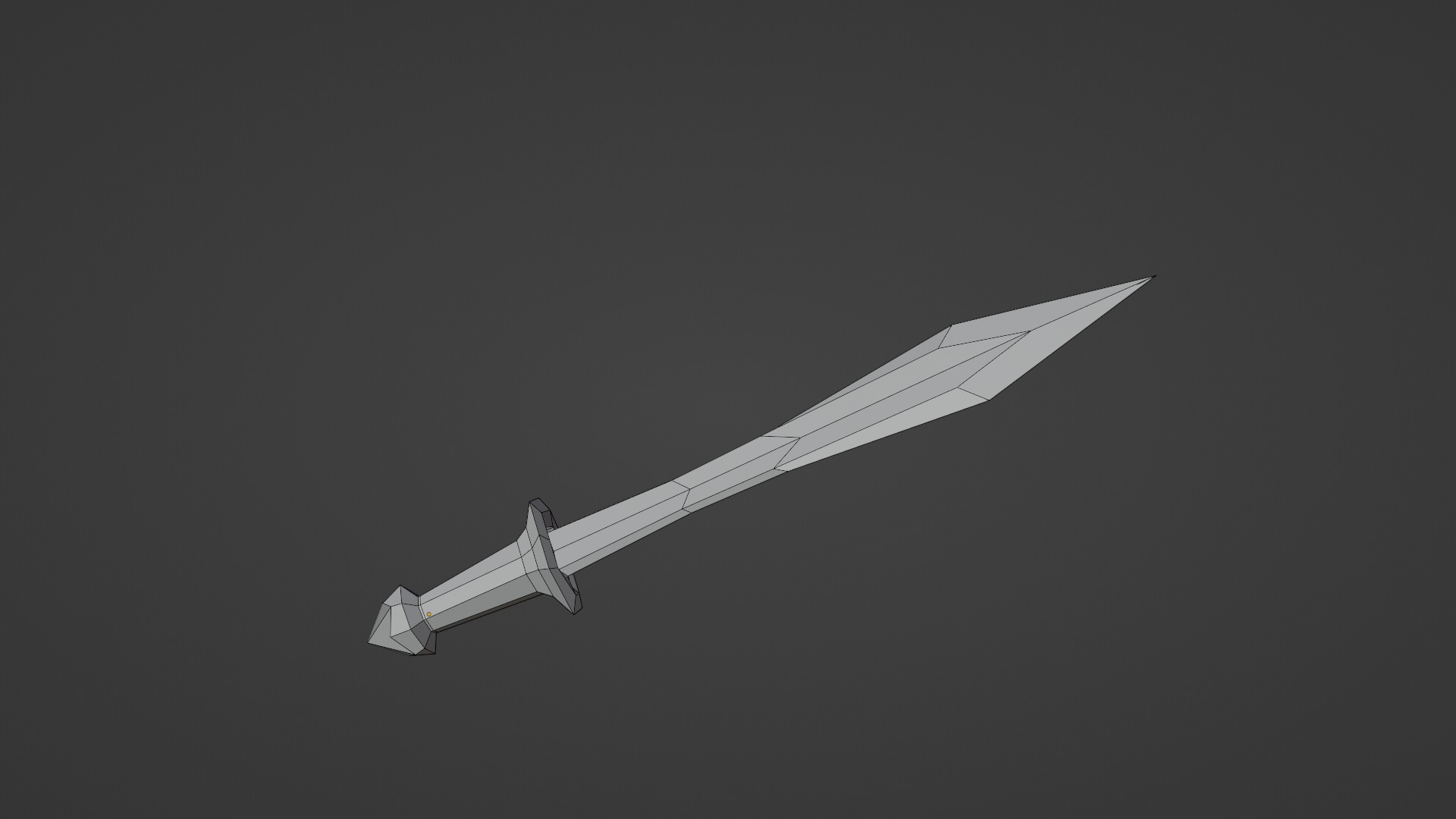 Lowpoly game assets sword Free low-poly 3D model_4