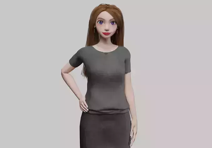 cute stylized woman V33659 